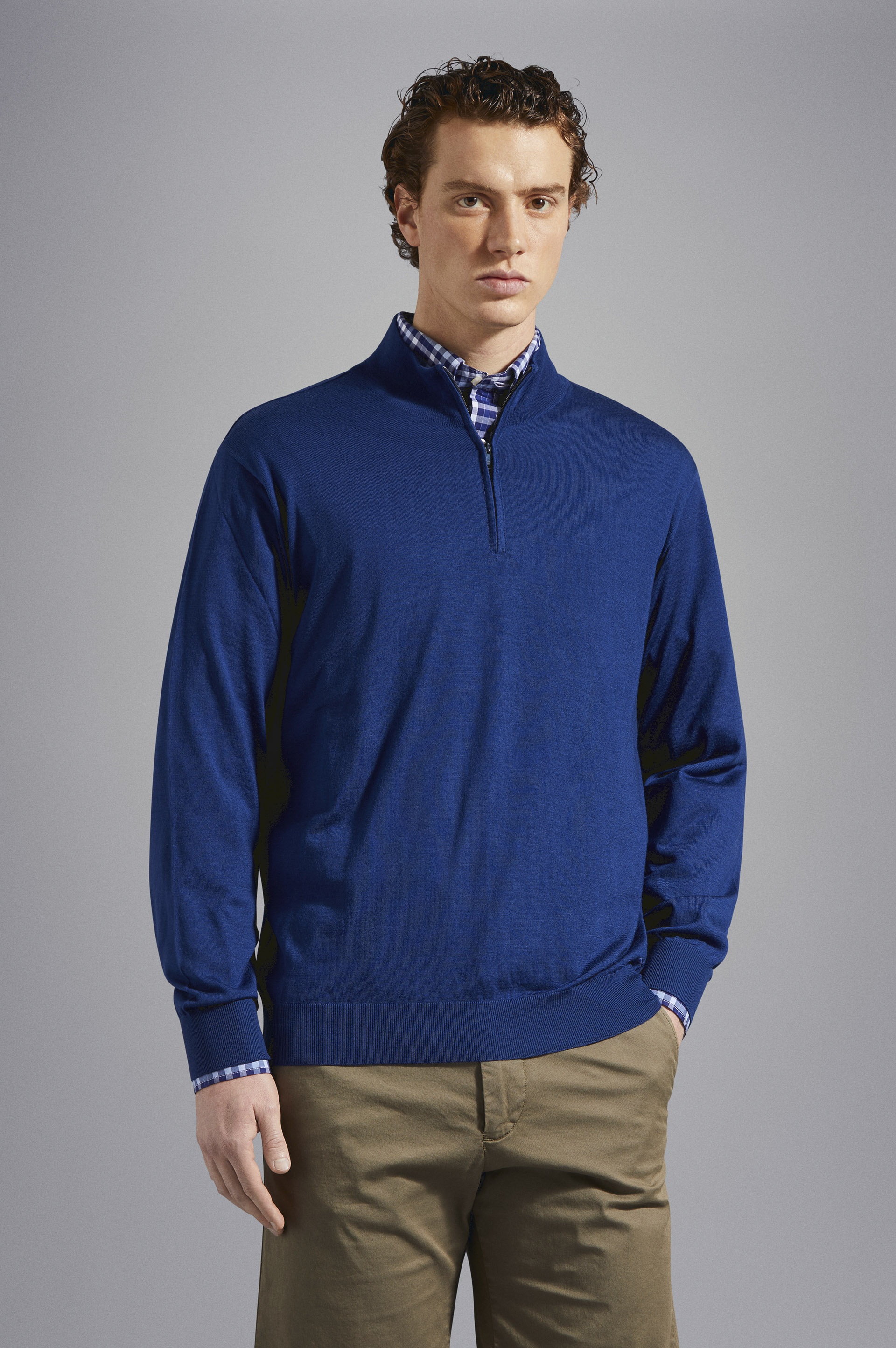 WINTER SUMMER MERINO WOOL EXTRA-FINE HALF ZIP SWEATER - 6