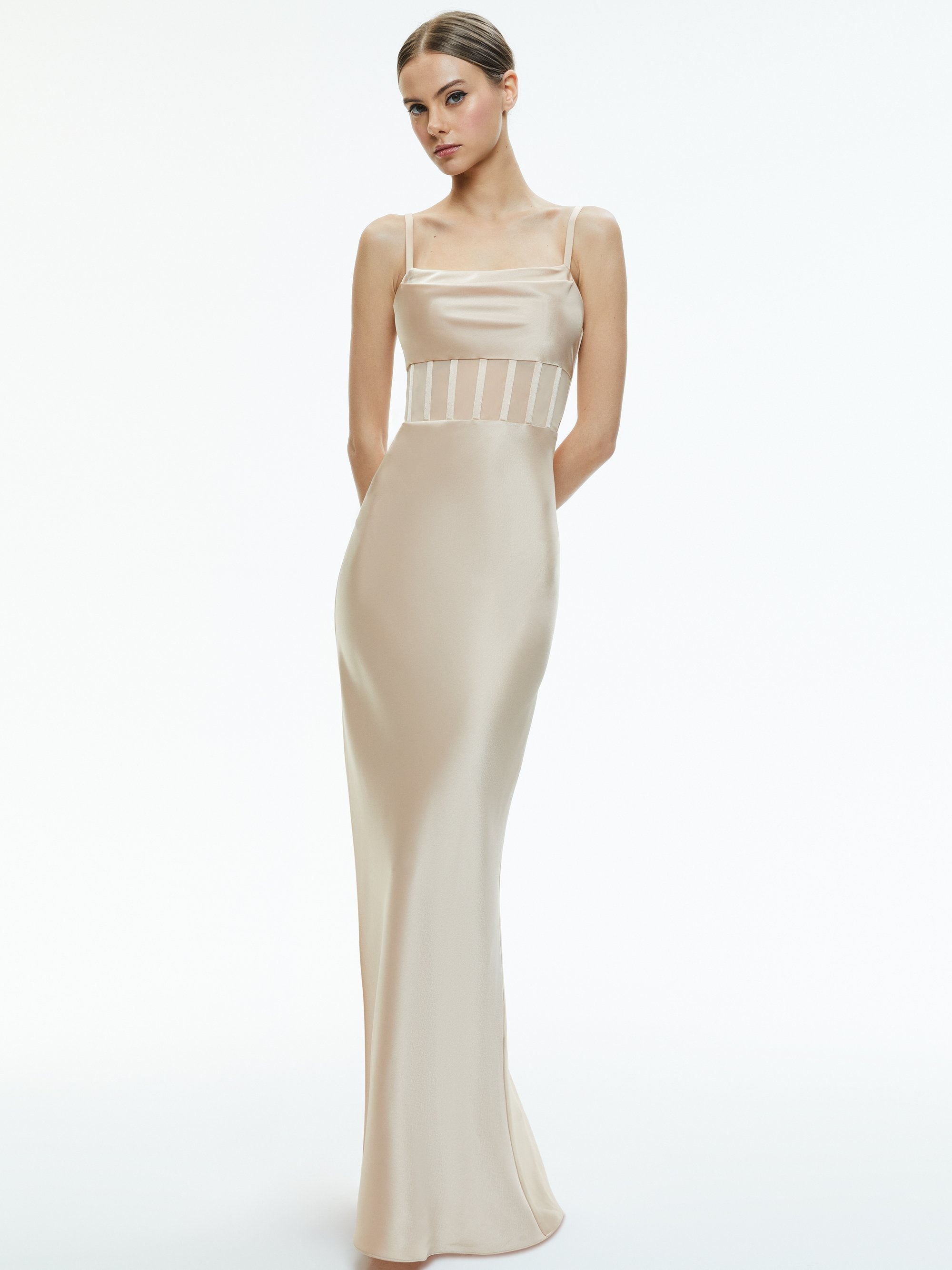 VALENTINA DRAPED CORSET MAXI DRESS - 5