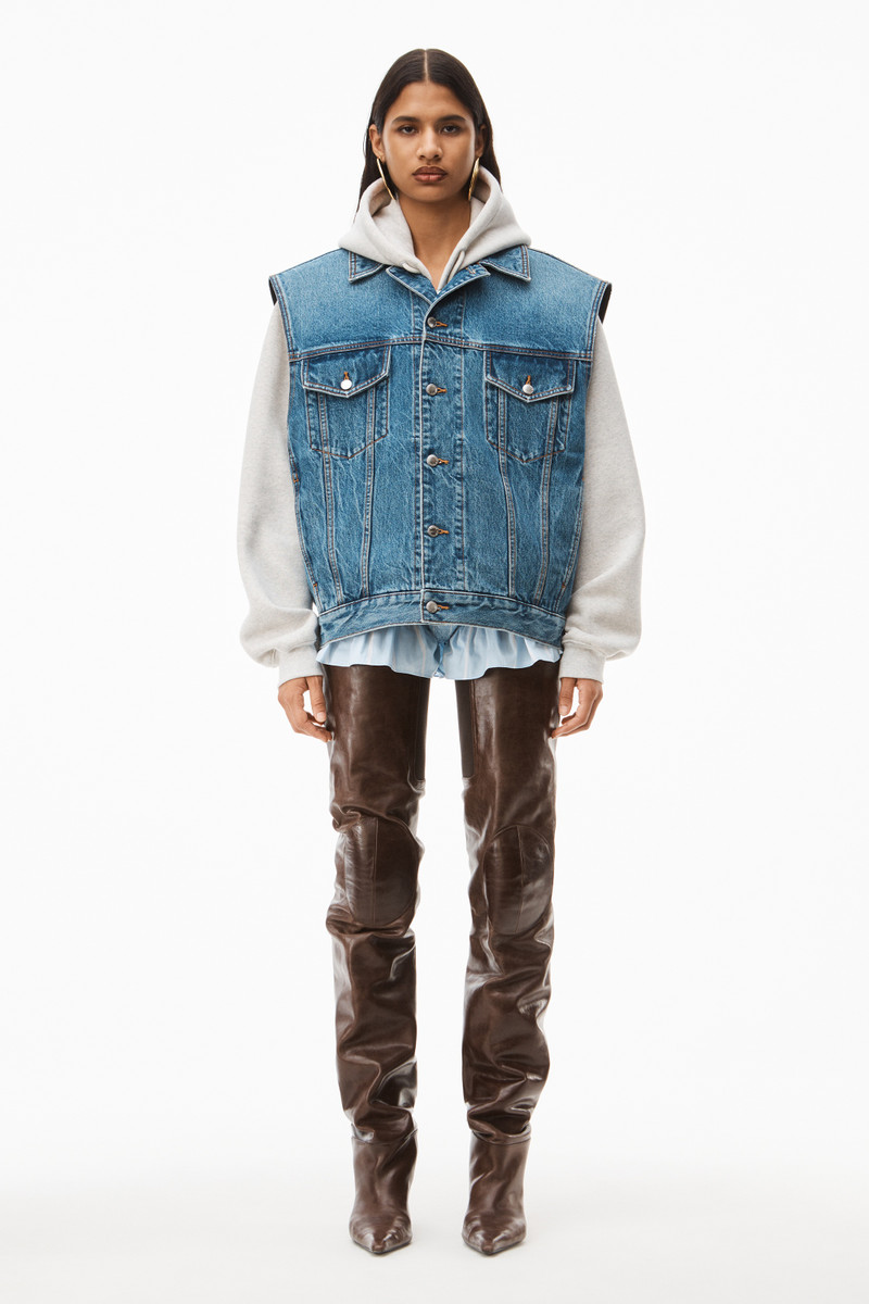 Alexander Wang OVERSIZED VEST IN DENIM outlook