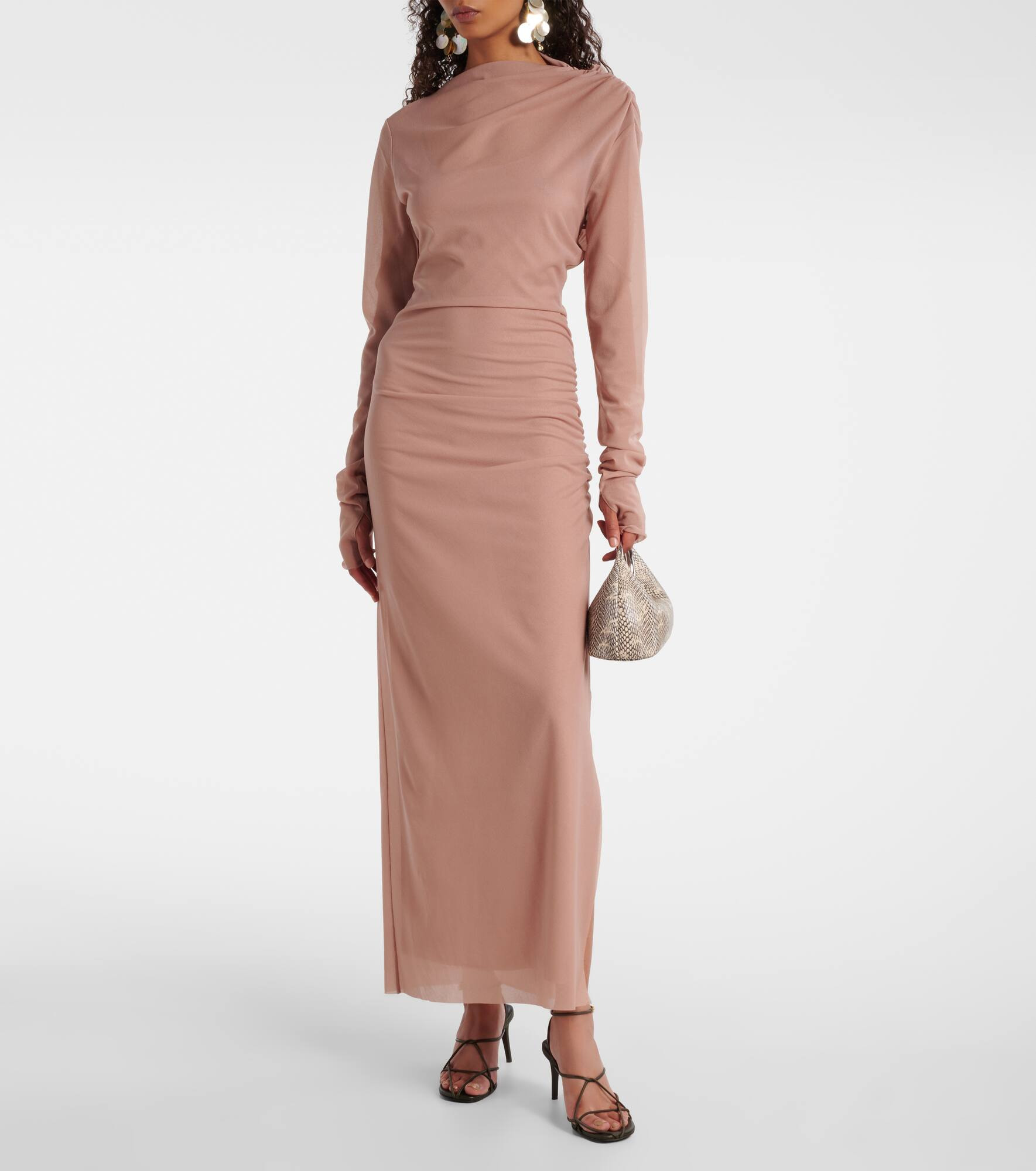 Ruby draped sheer maxi dress - 2