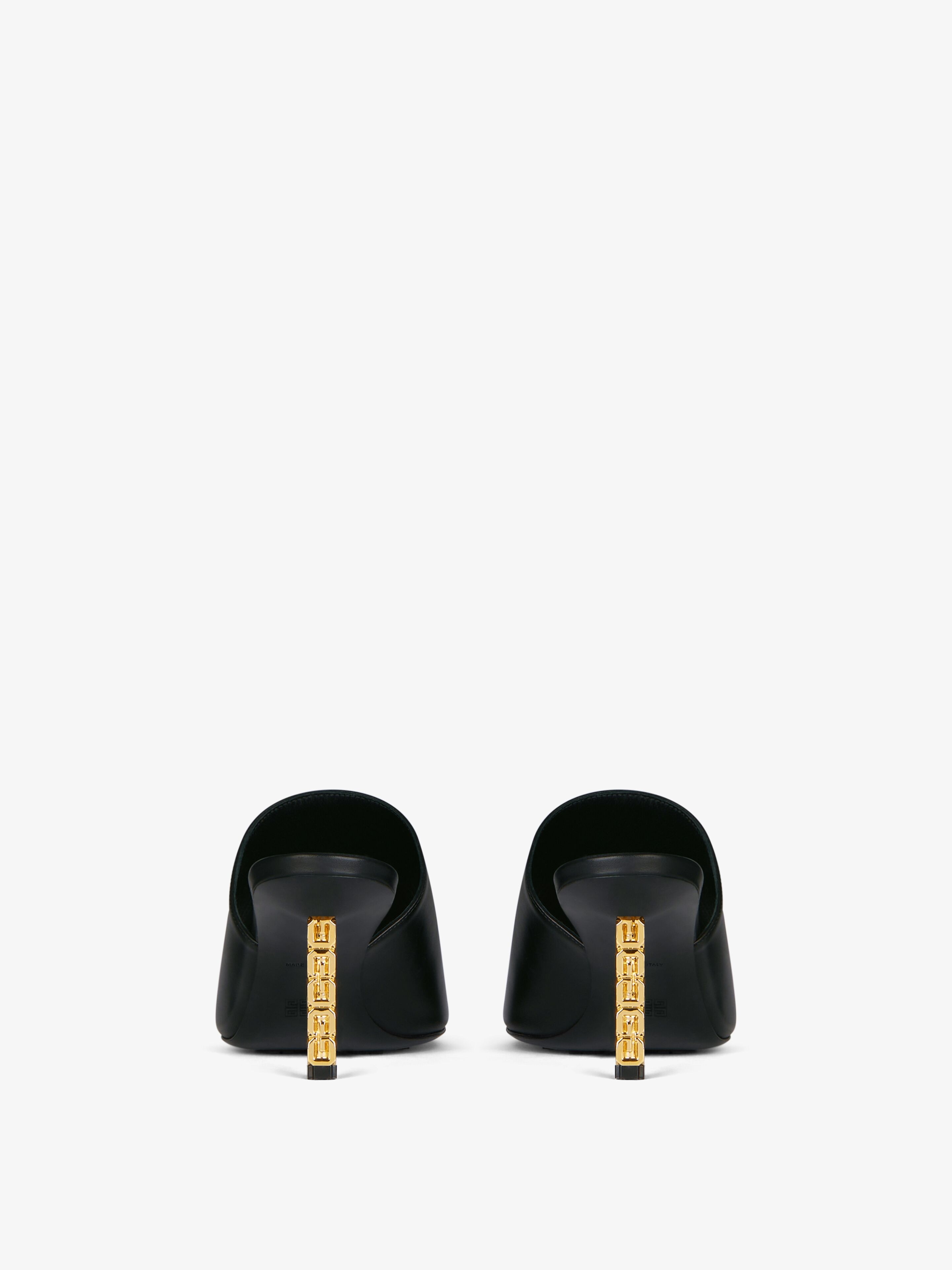 G CUBE MULES IN LEATHER - 7