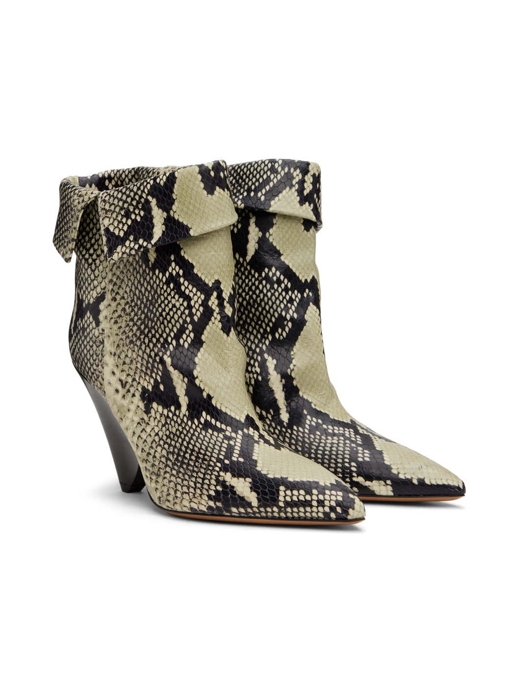 Off-White & Black Lulya Boots - 4
