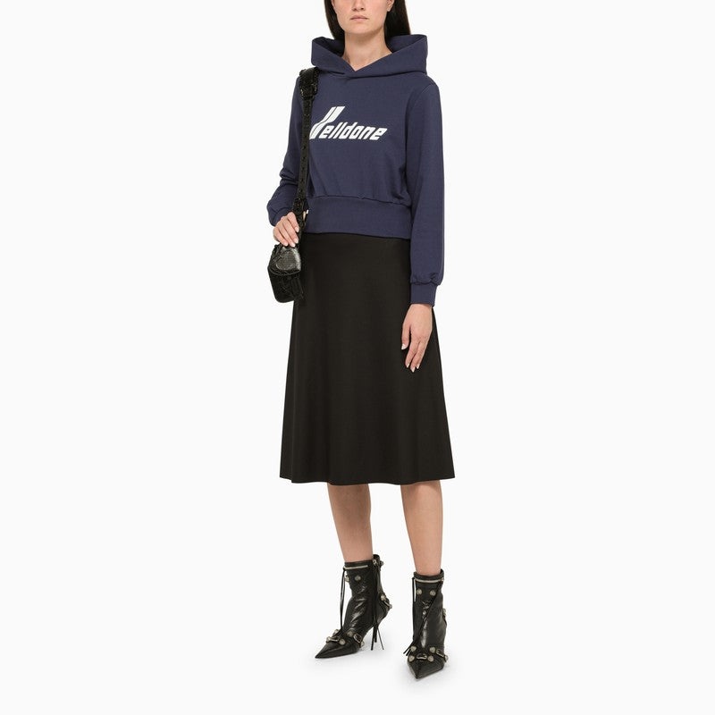 NAVY BLUE SLIM SWEATSHIRT - 2