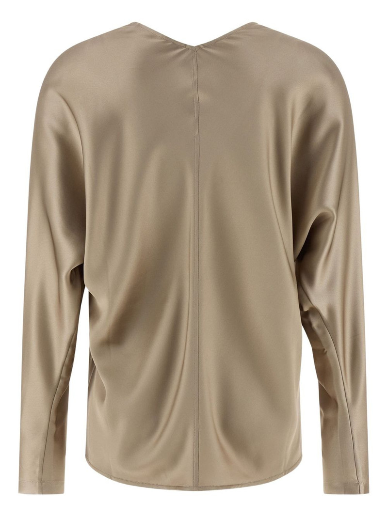 Brunello Cucinelli V-neck batwing blouse outlook