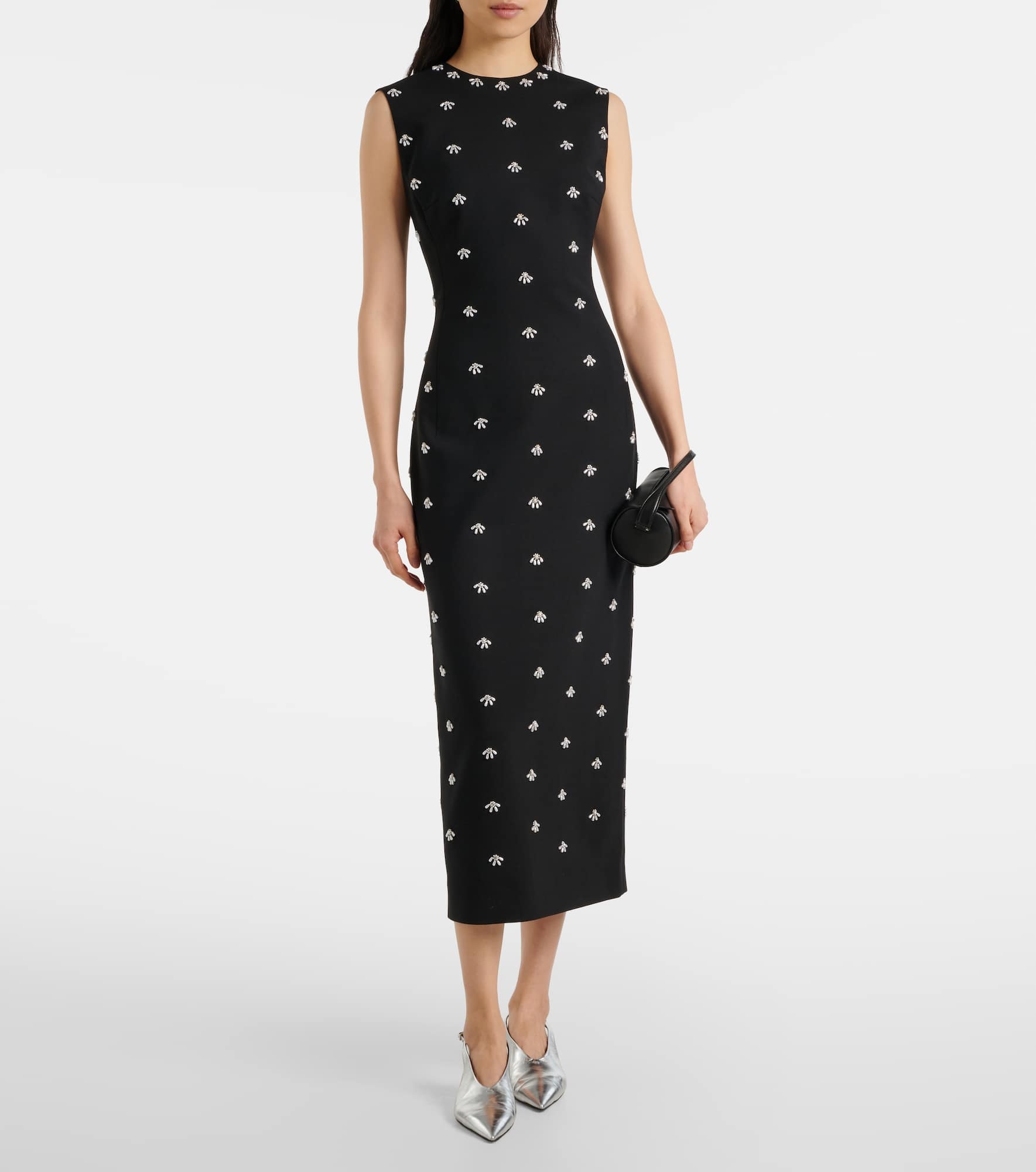 Embellished wool-blend cocktail dress - 2