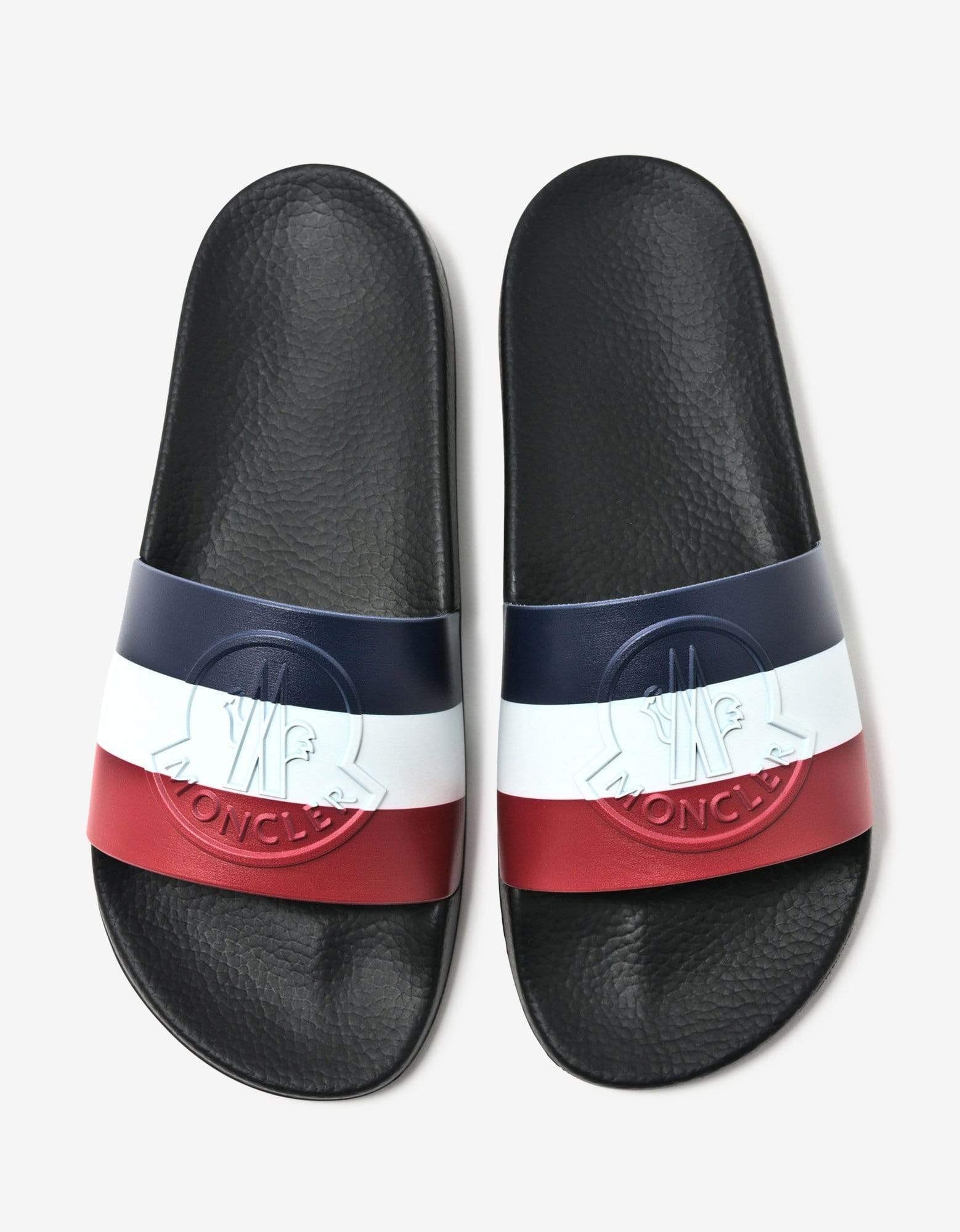 Basile Black Tricolour Logo Slide Sandals - 4