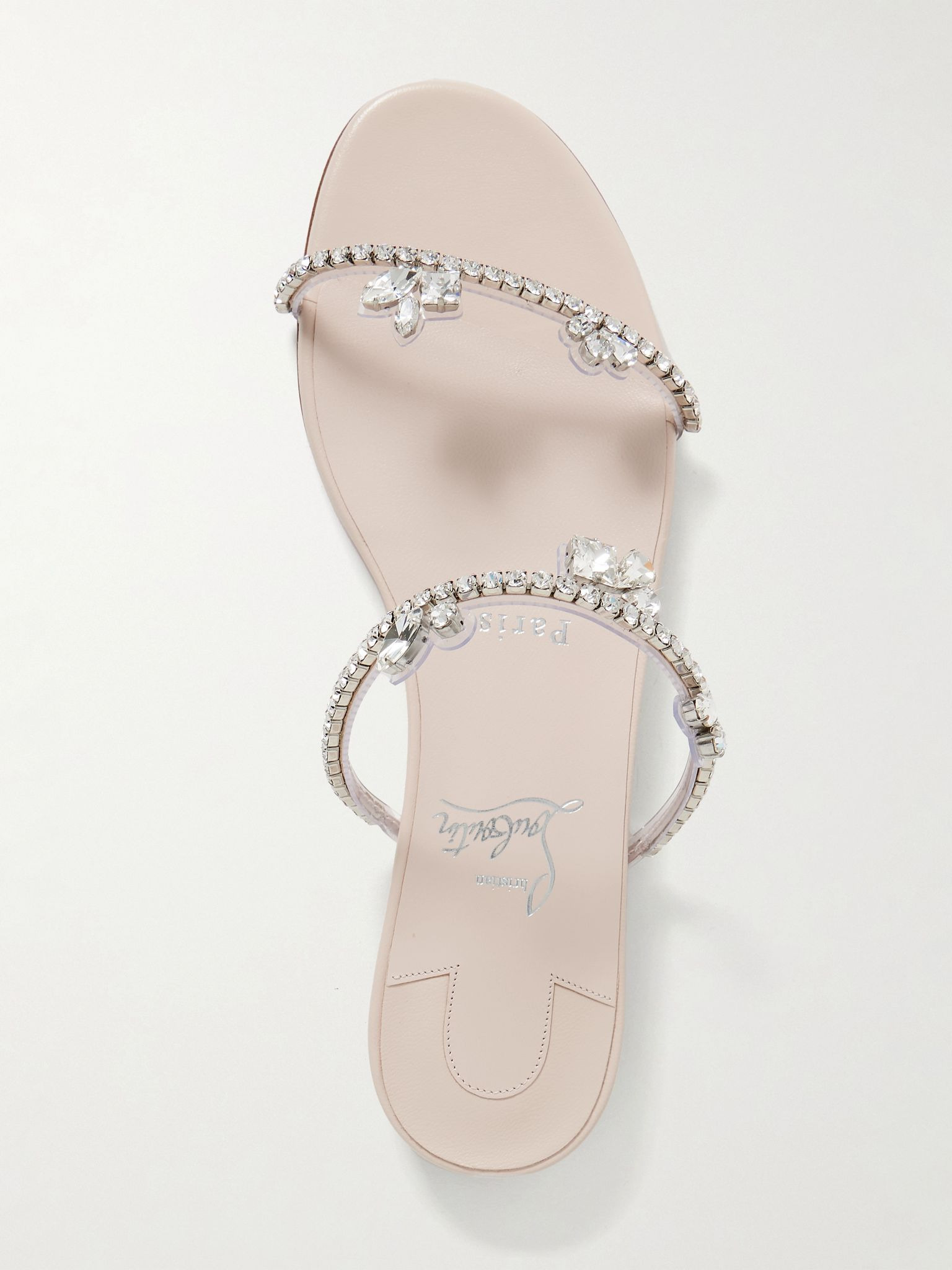 Just Queenie crystal-embellished PVC sandals Silver - 5