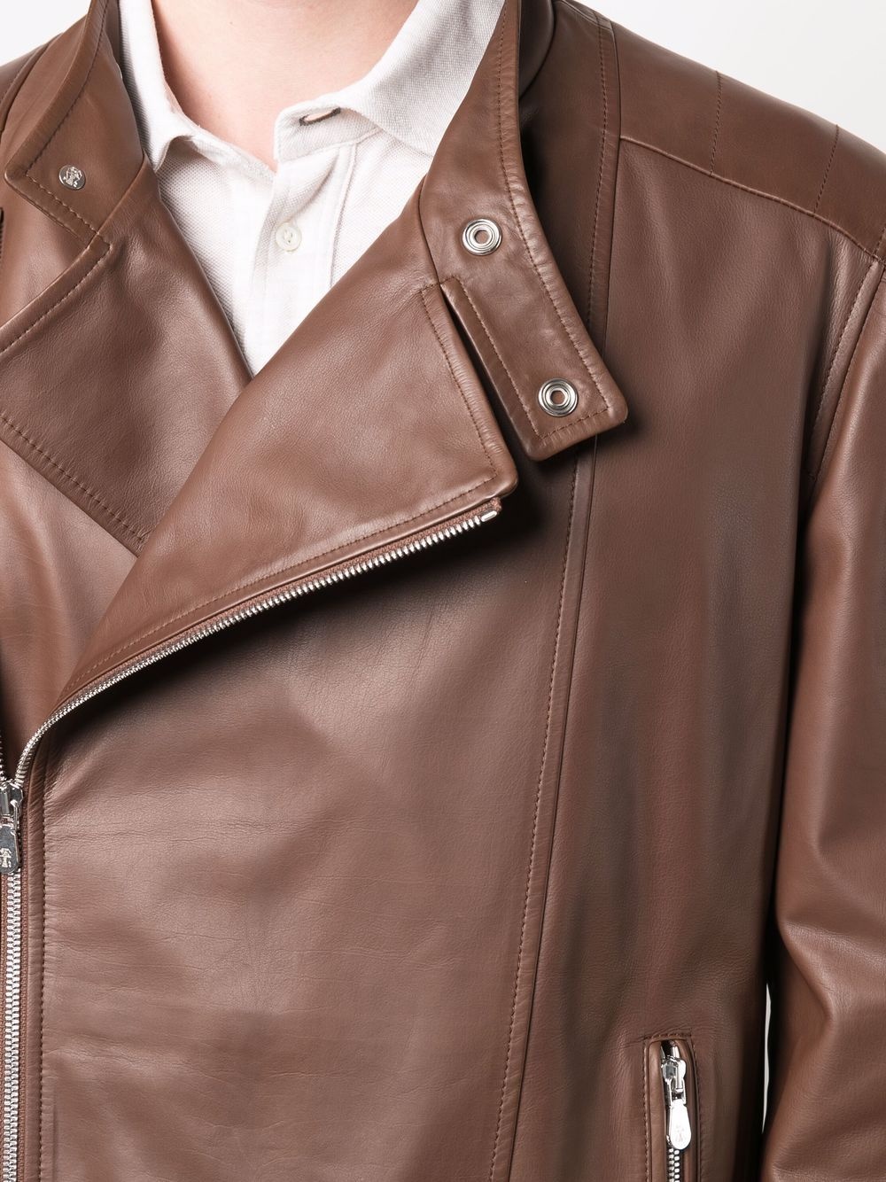 classic leather jacket - 5