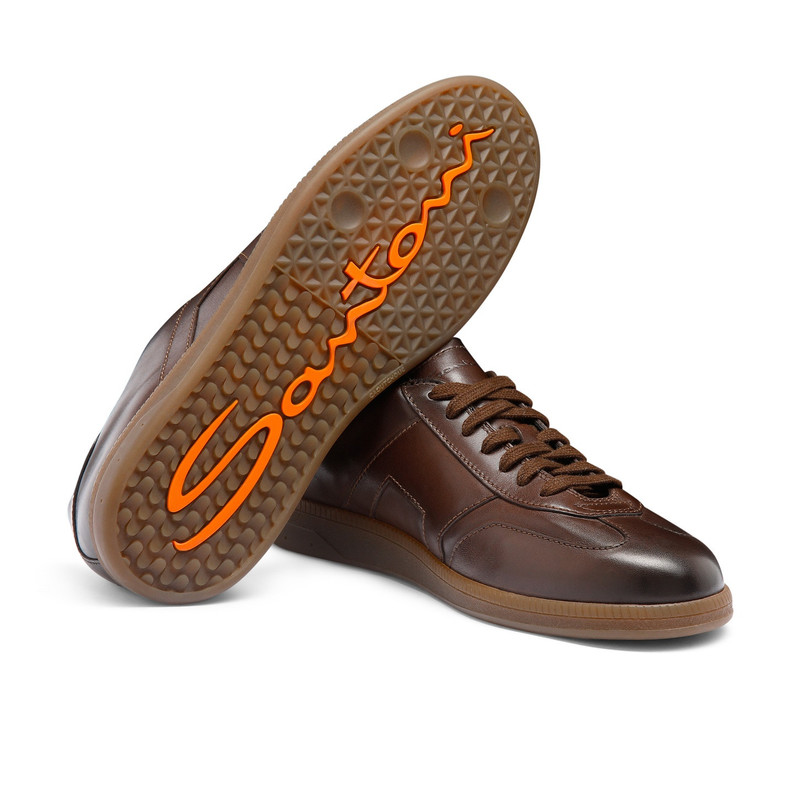 Men's dark brown leather DBS Oly sneaker 4
