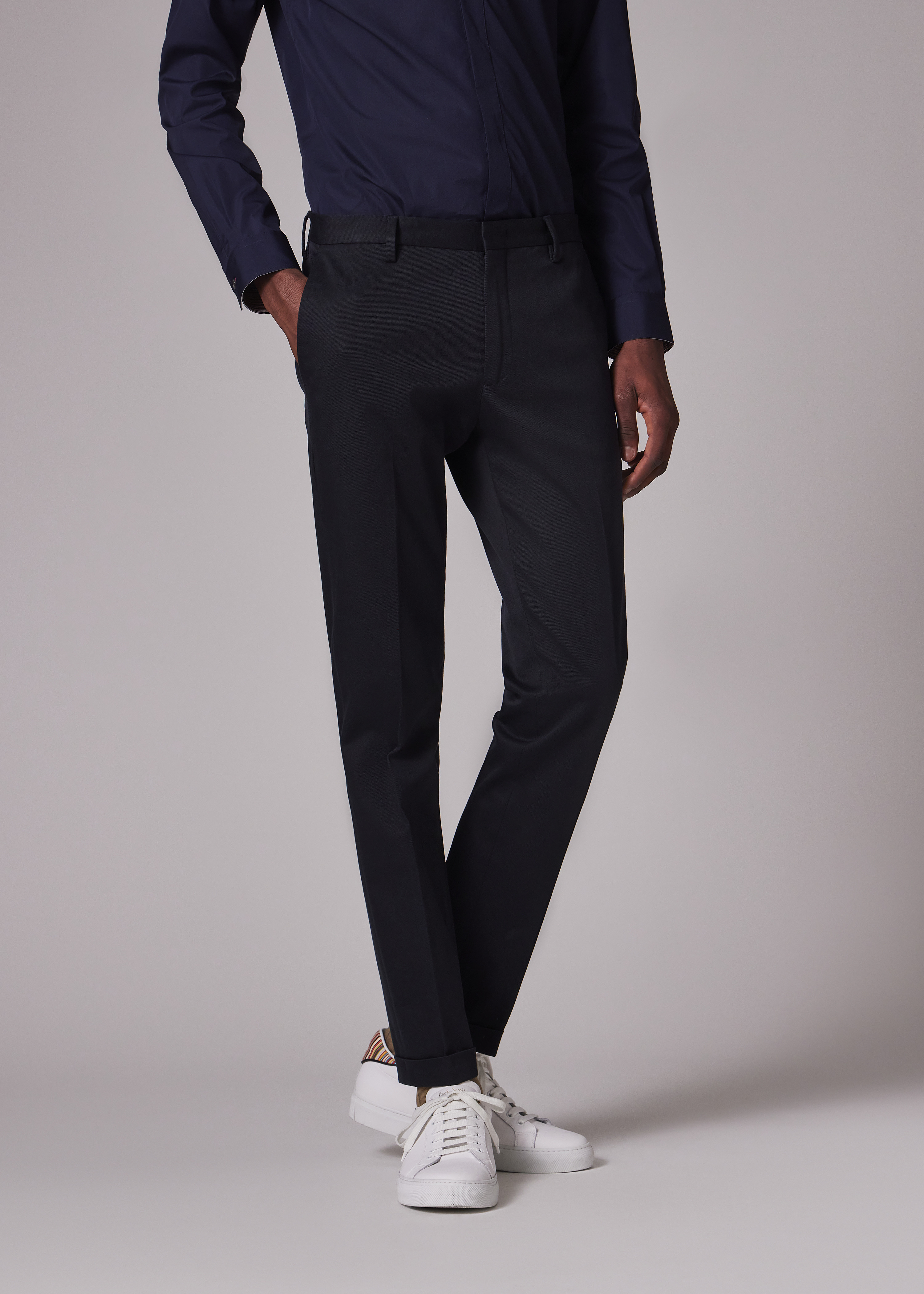 Slim-Fit Dark Navy Cotton-Stretch Chinos - 3