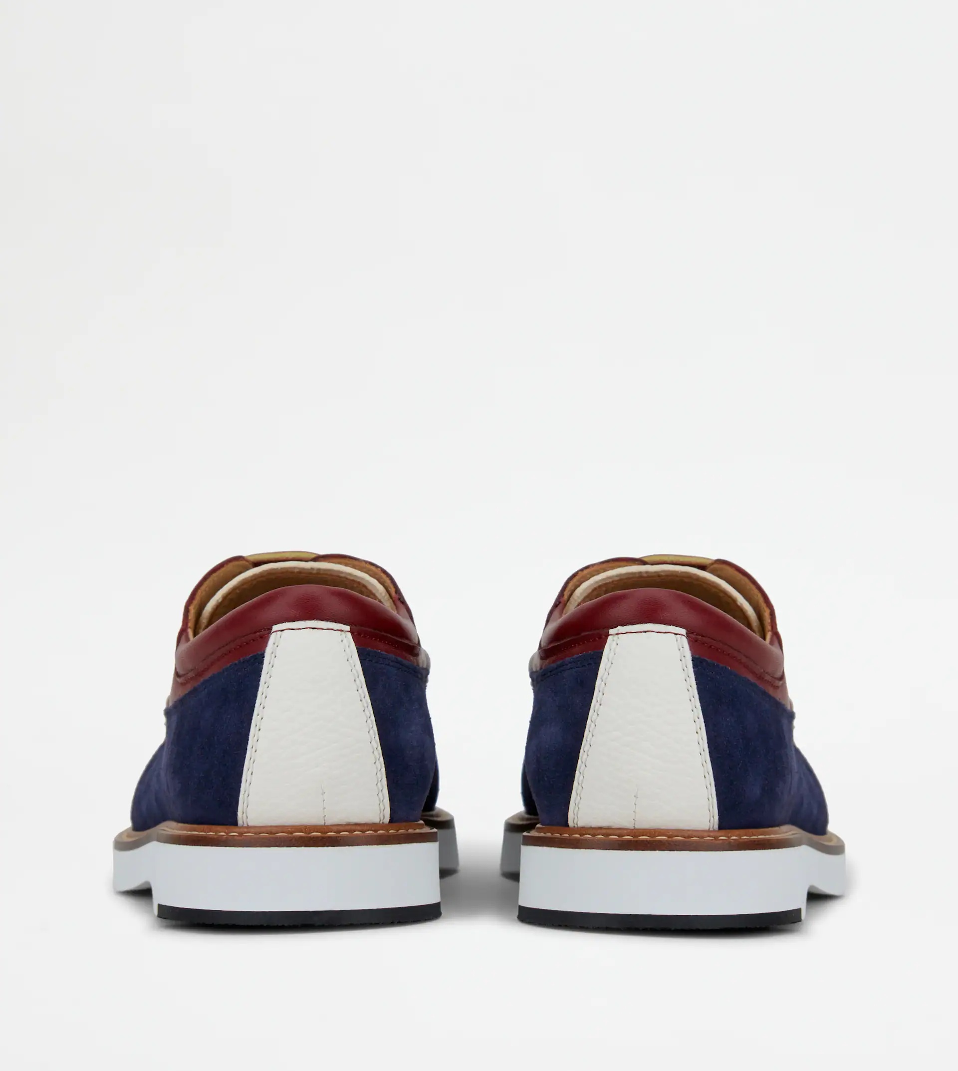 LACE-UPS IN LEATHER - BLUE, WHITE, RED - 3
