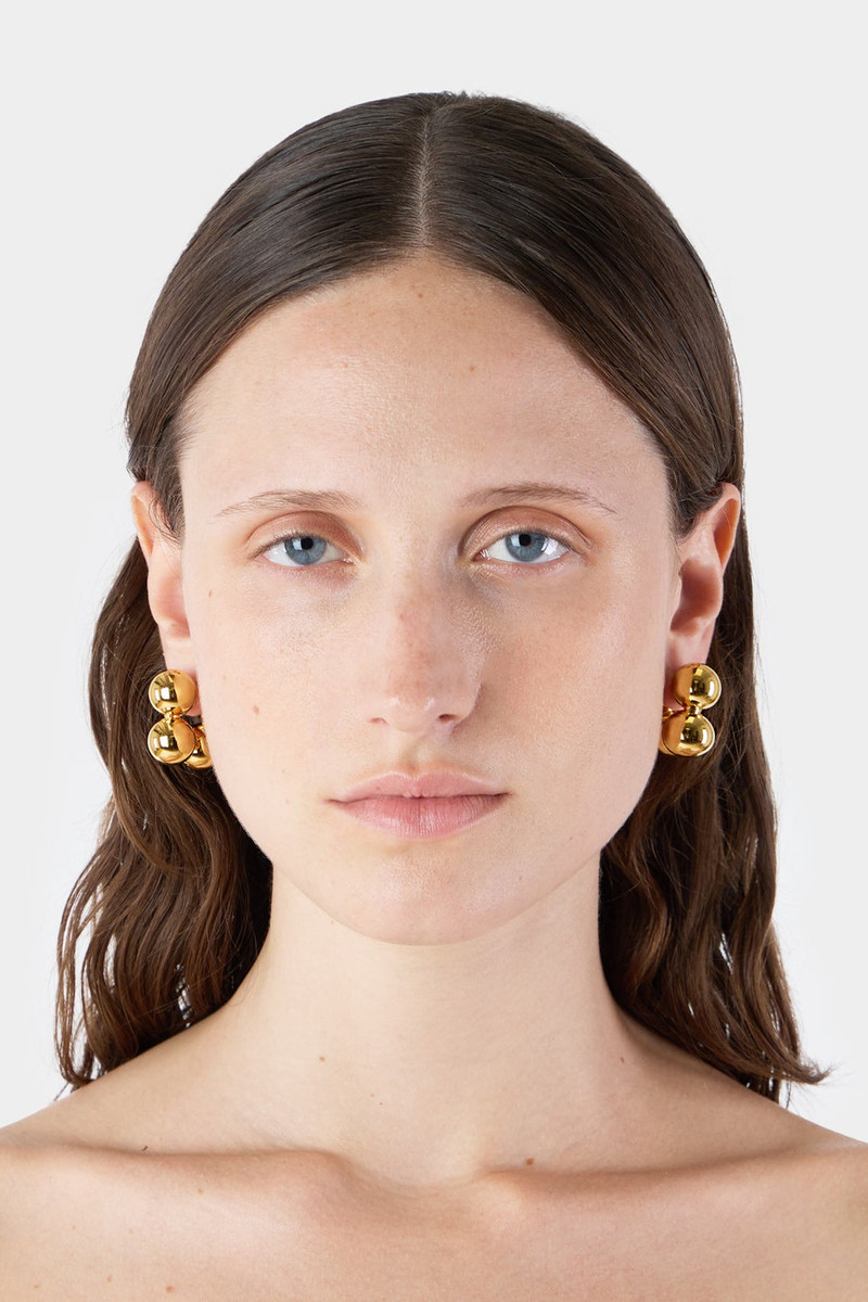 SUNNEI DOUBLE EARRINGS / gold outlook