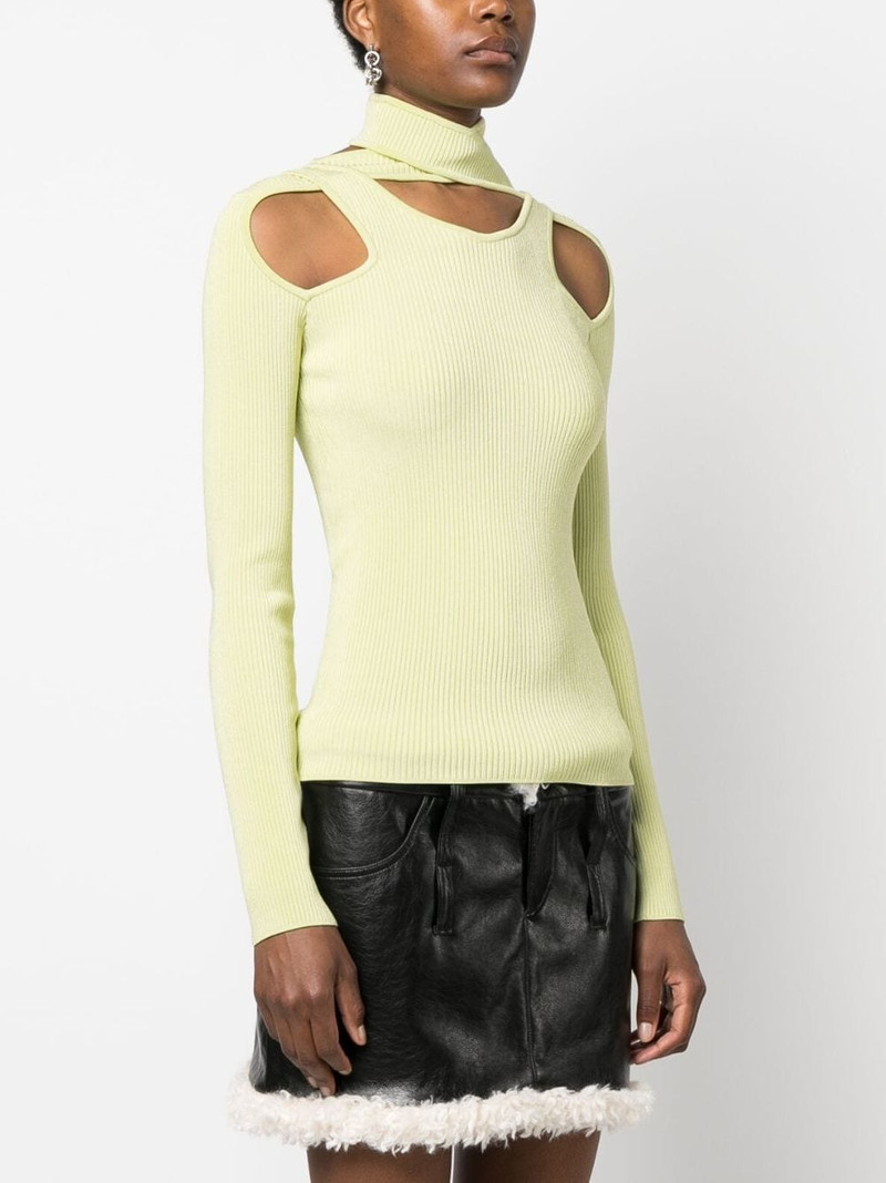 cut-out ribbed-knit jumper 3