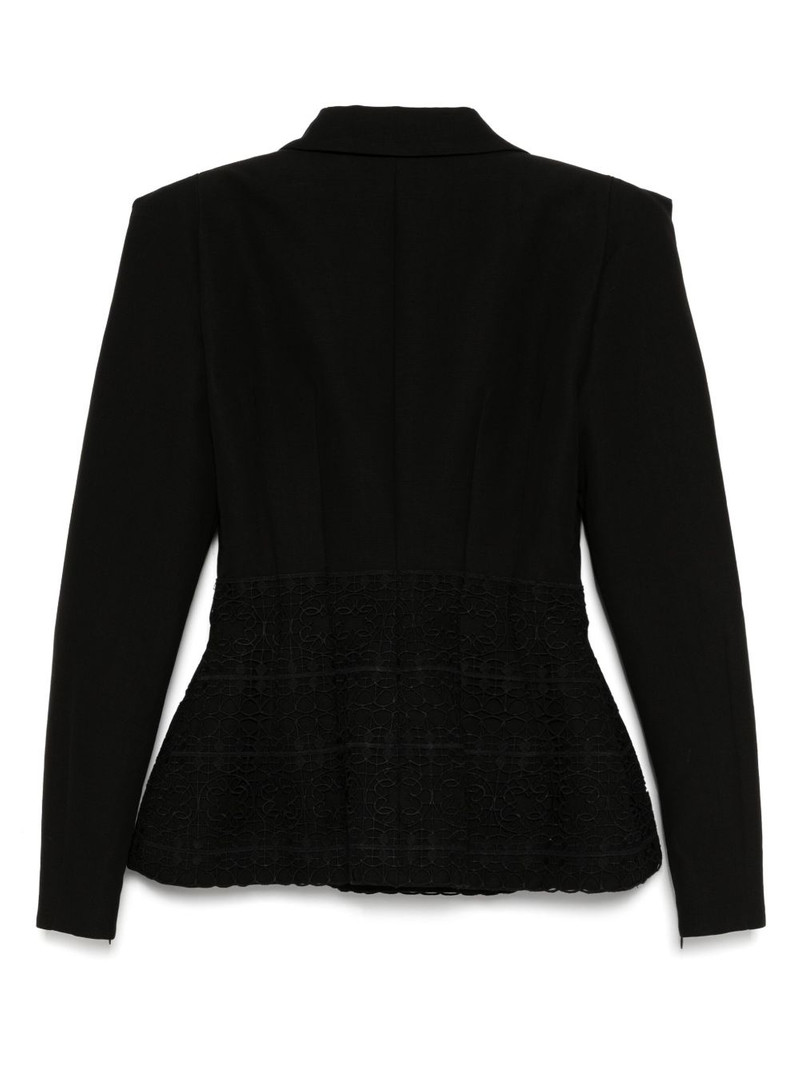 ELIE SAAB Macramé peplum blazer outlook