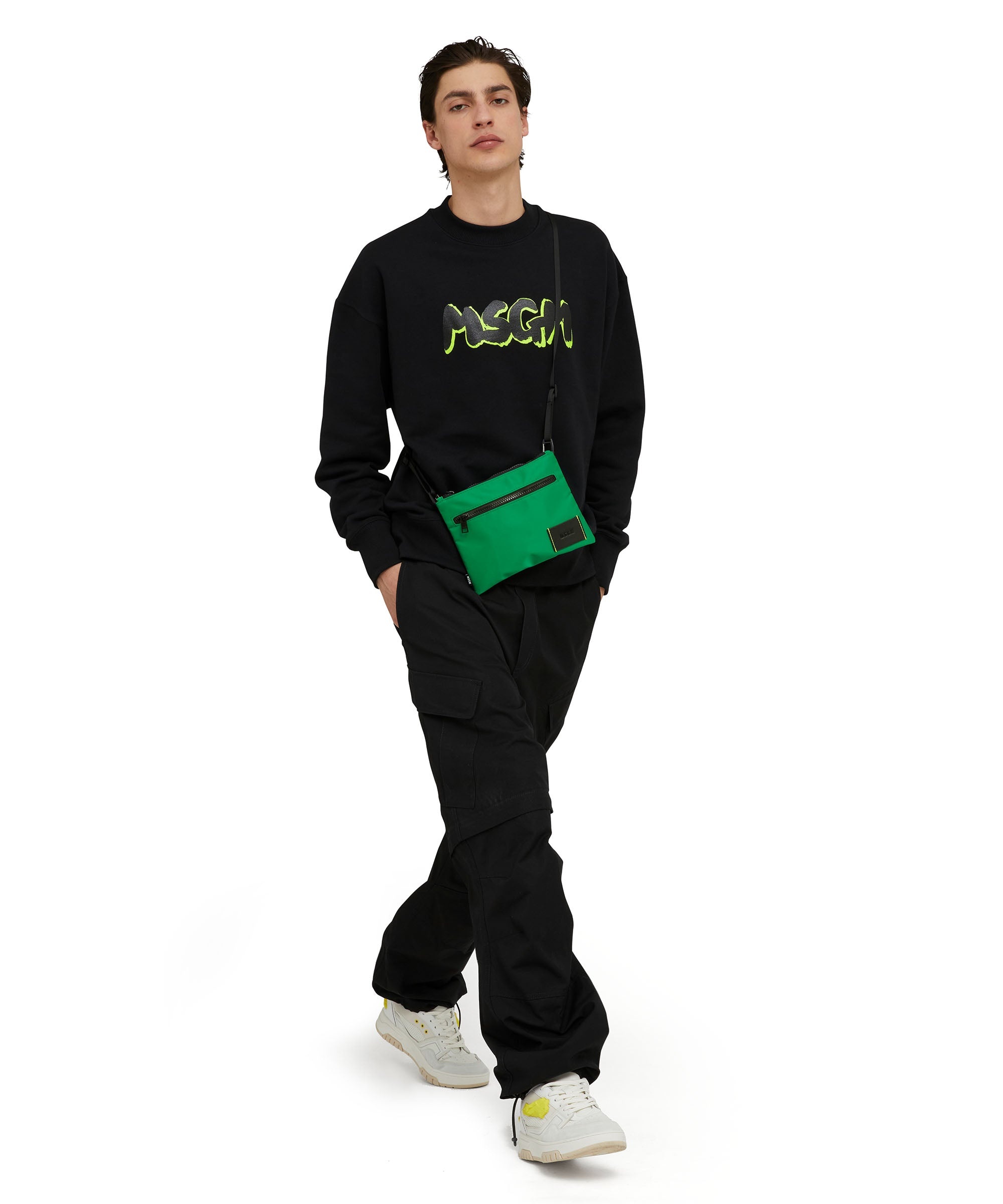 MSGM signature nylon pouch bag - 5