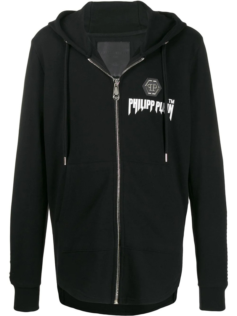 스터드 세부 zipped hoodie 1