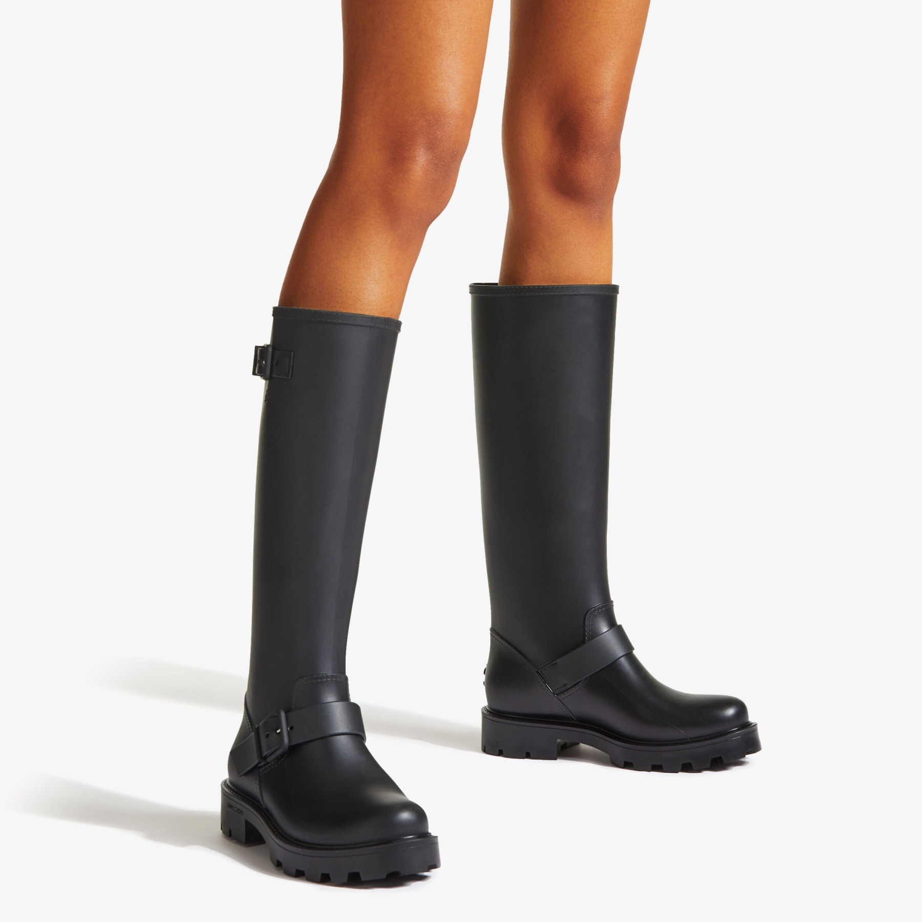 Yael Flat Tall
Black Biodegradable Rubber Knee-High Rain Boots - 2