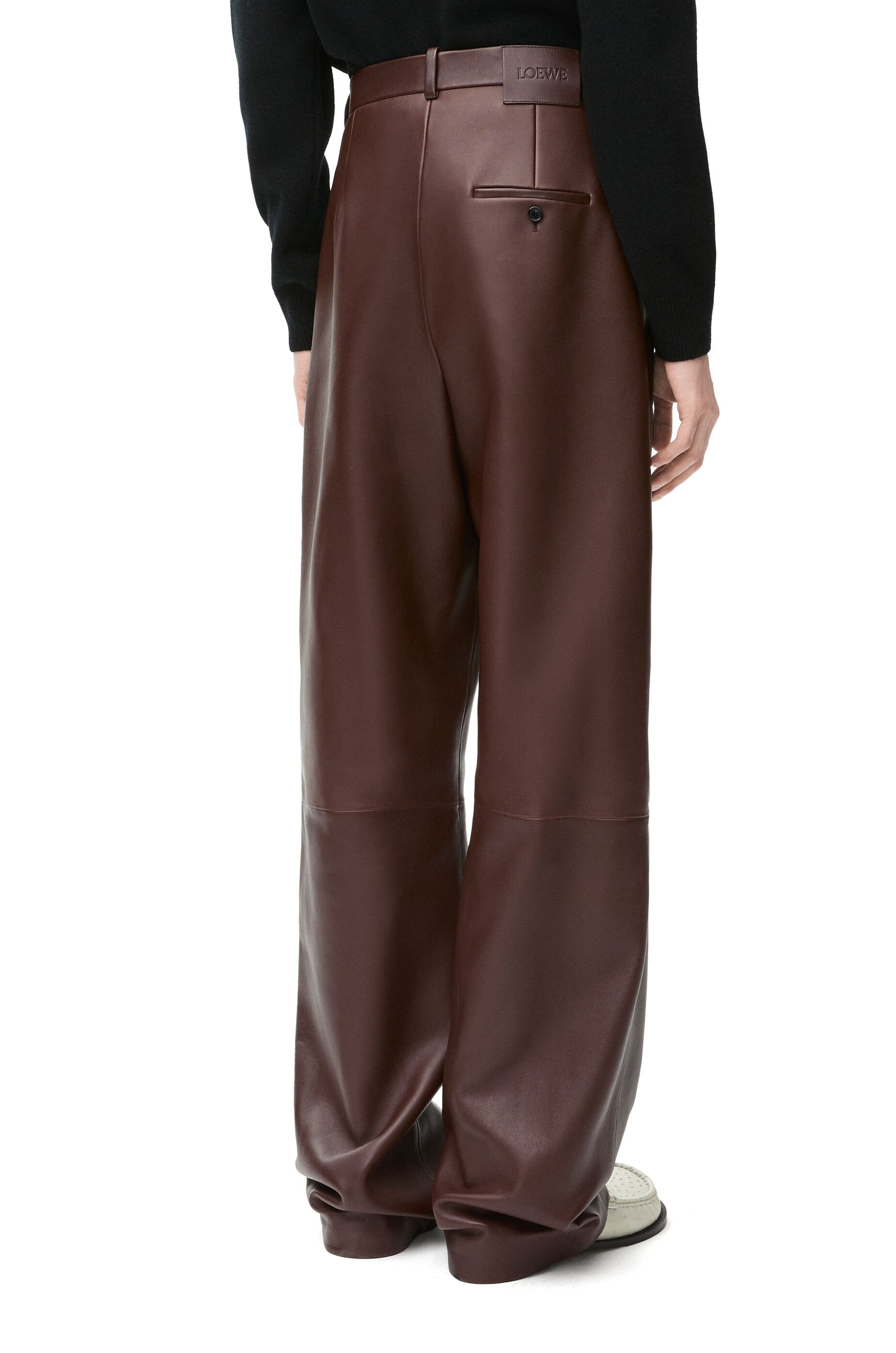 Pleated trousers in nappa lambskin - 4