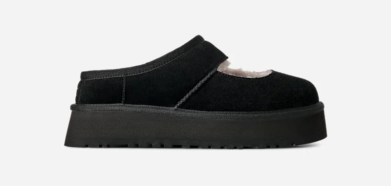 ® Women's Bea Mary Jane Sheepskin Slippers in Black - 1