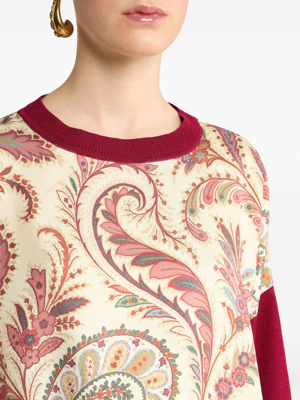 paisley-print T-shirt - 4