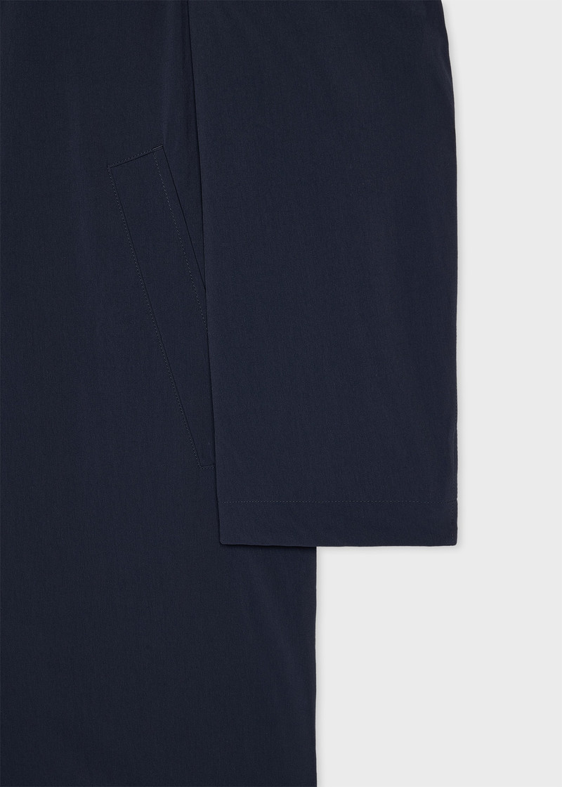 Navy Stretch Recycled-Nylon Mac 3
