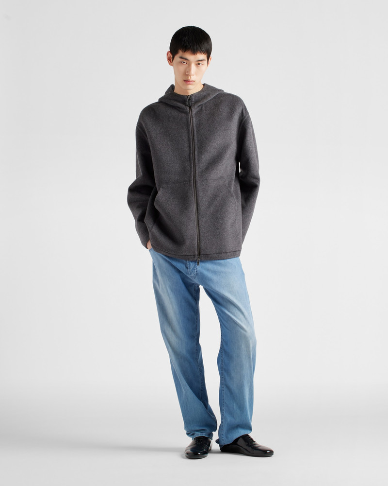 Prada Wool hoodie jacket outlook