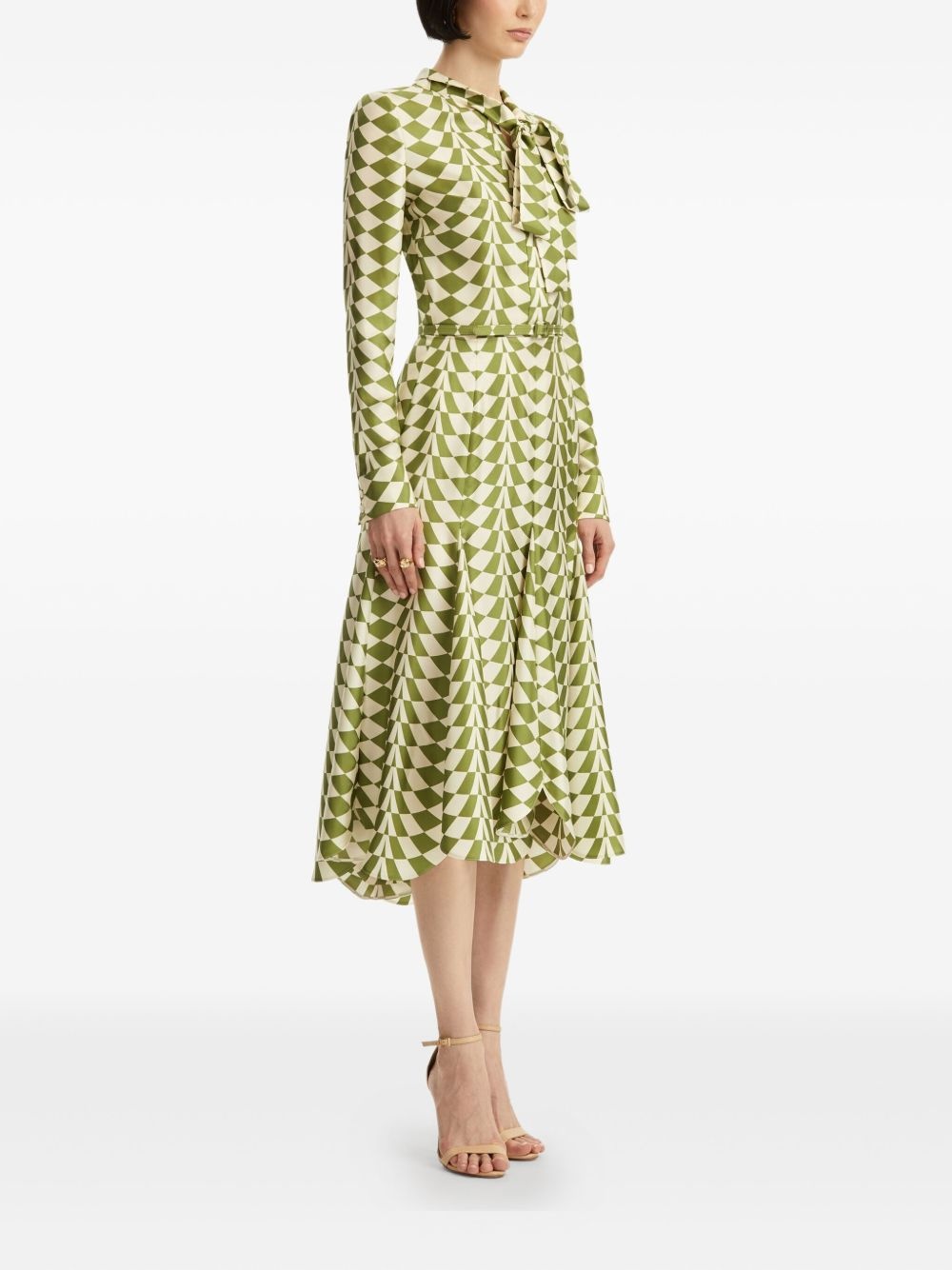 geometric-print midi dress - 3