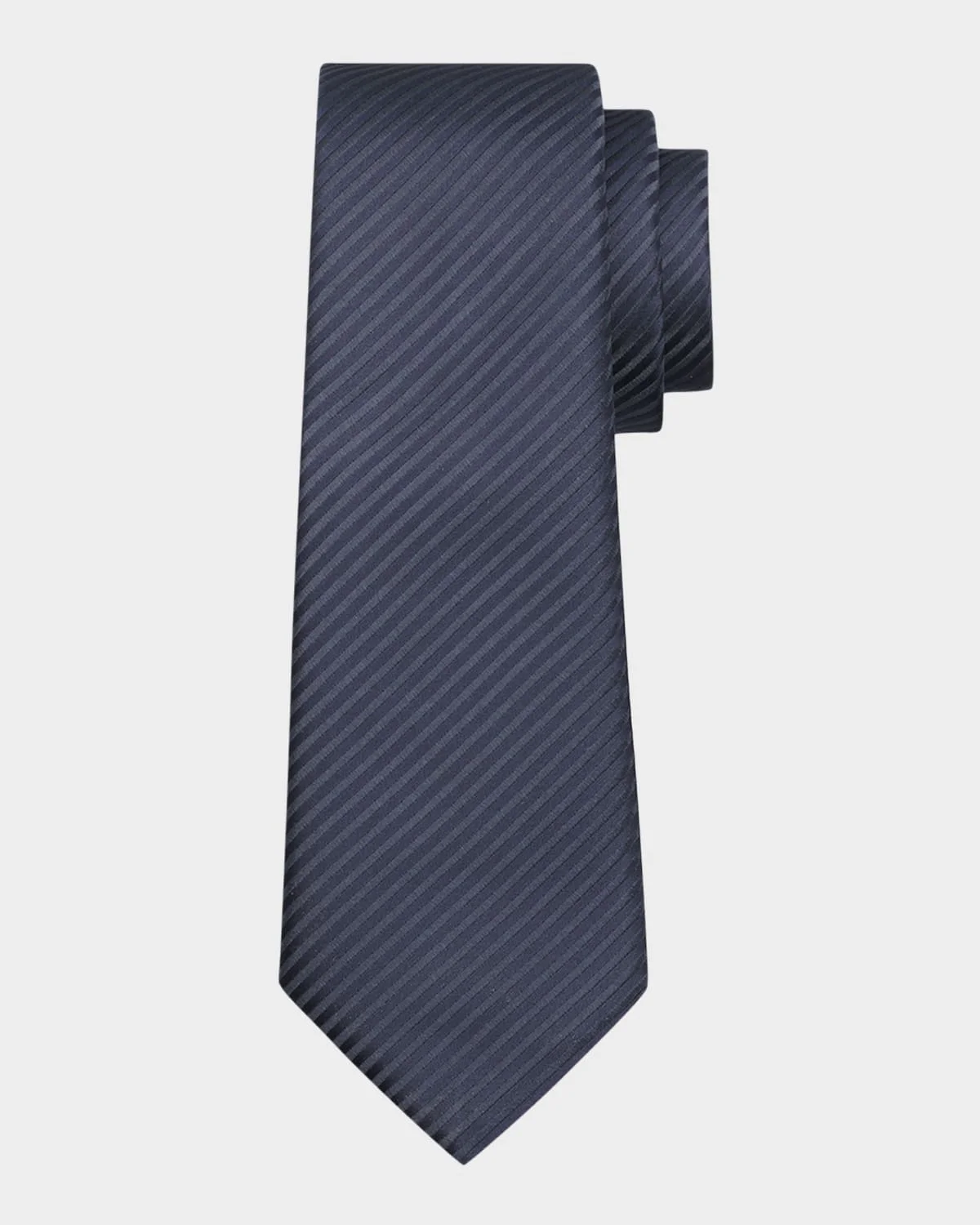 Men's Tonal Stripe Silk Tie - 1