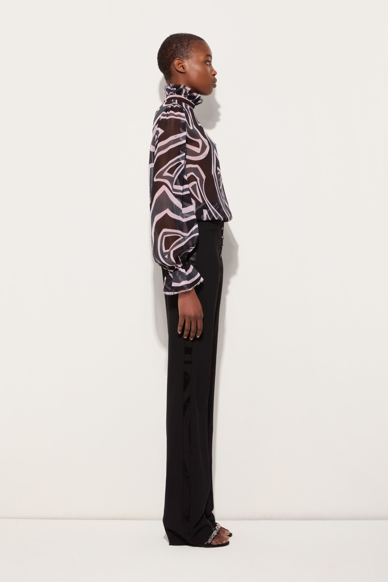 LABIRINTO PRINT BLOUSE WITH BALLOON SLEEVES 3