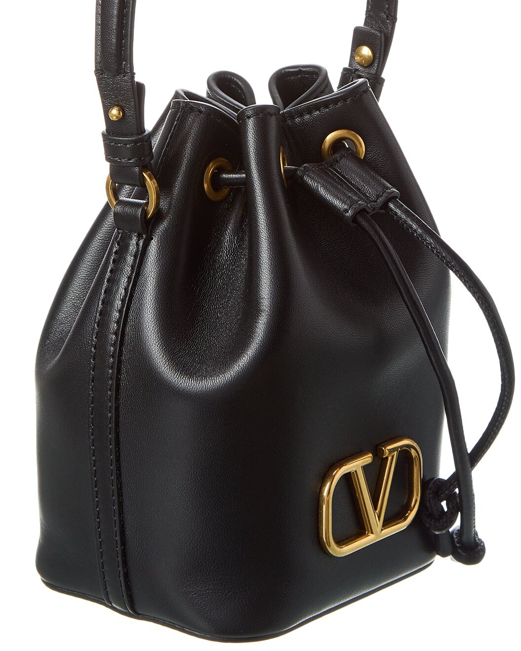 Valentino VLogo Signature Mini Leather Bucket Bag - 3