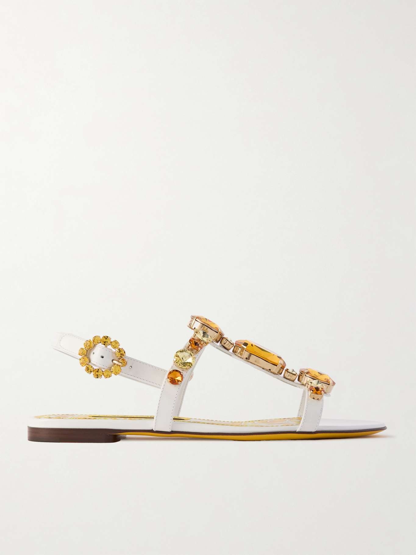 Bianca crystal-embellished patent-leather sandals - 1