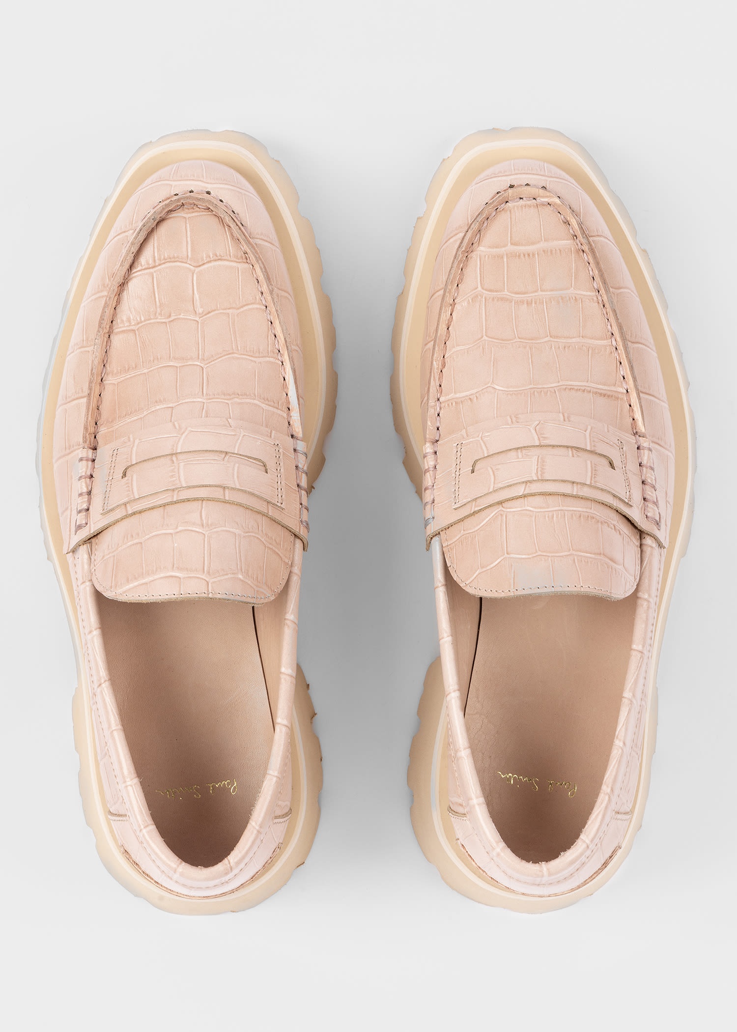 Nude Leather 'Felicity' Loafers - 5
