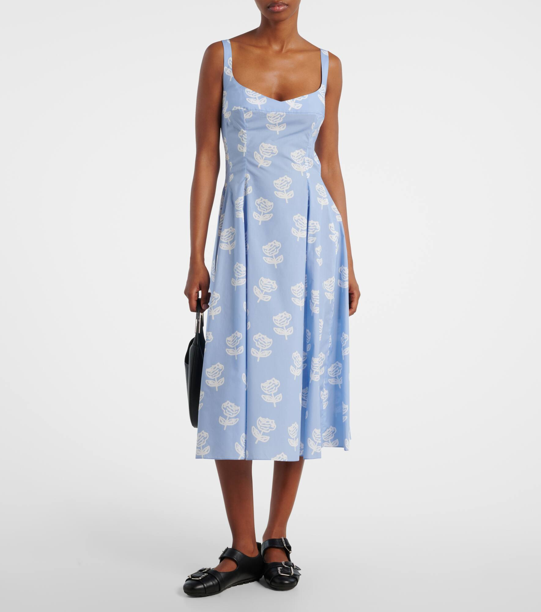 Floral cotton midi dress - 2