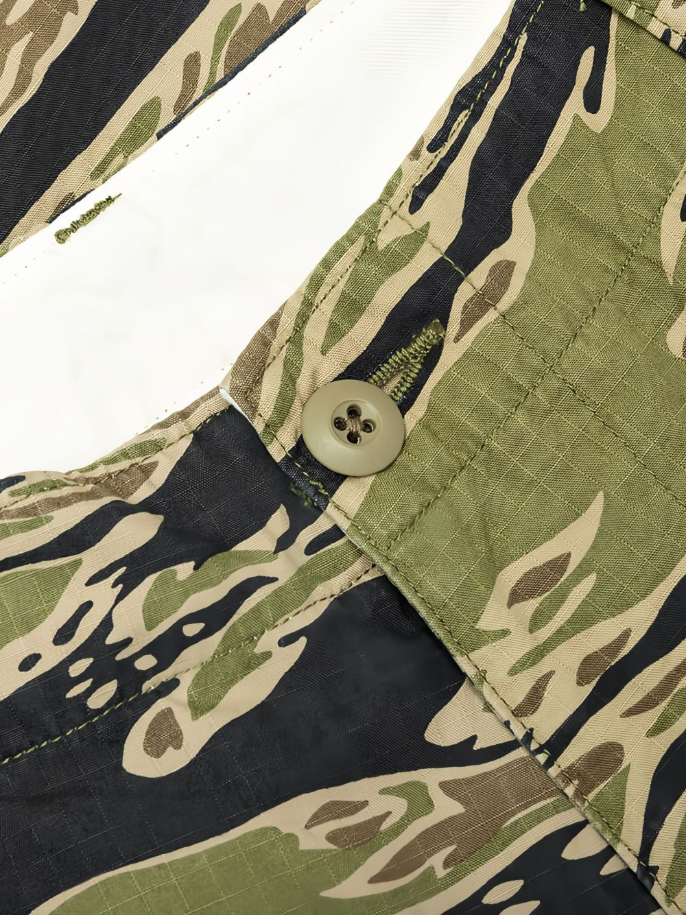 tiger camo-print six-pocket trousers - 4
