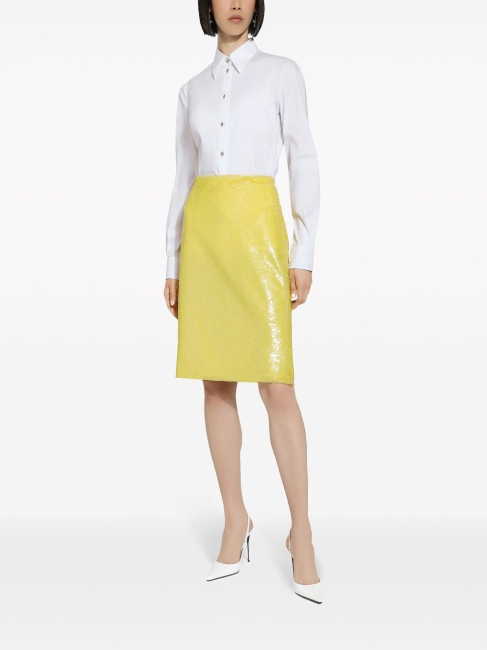 sequin-embellished pencil skirt - 2