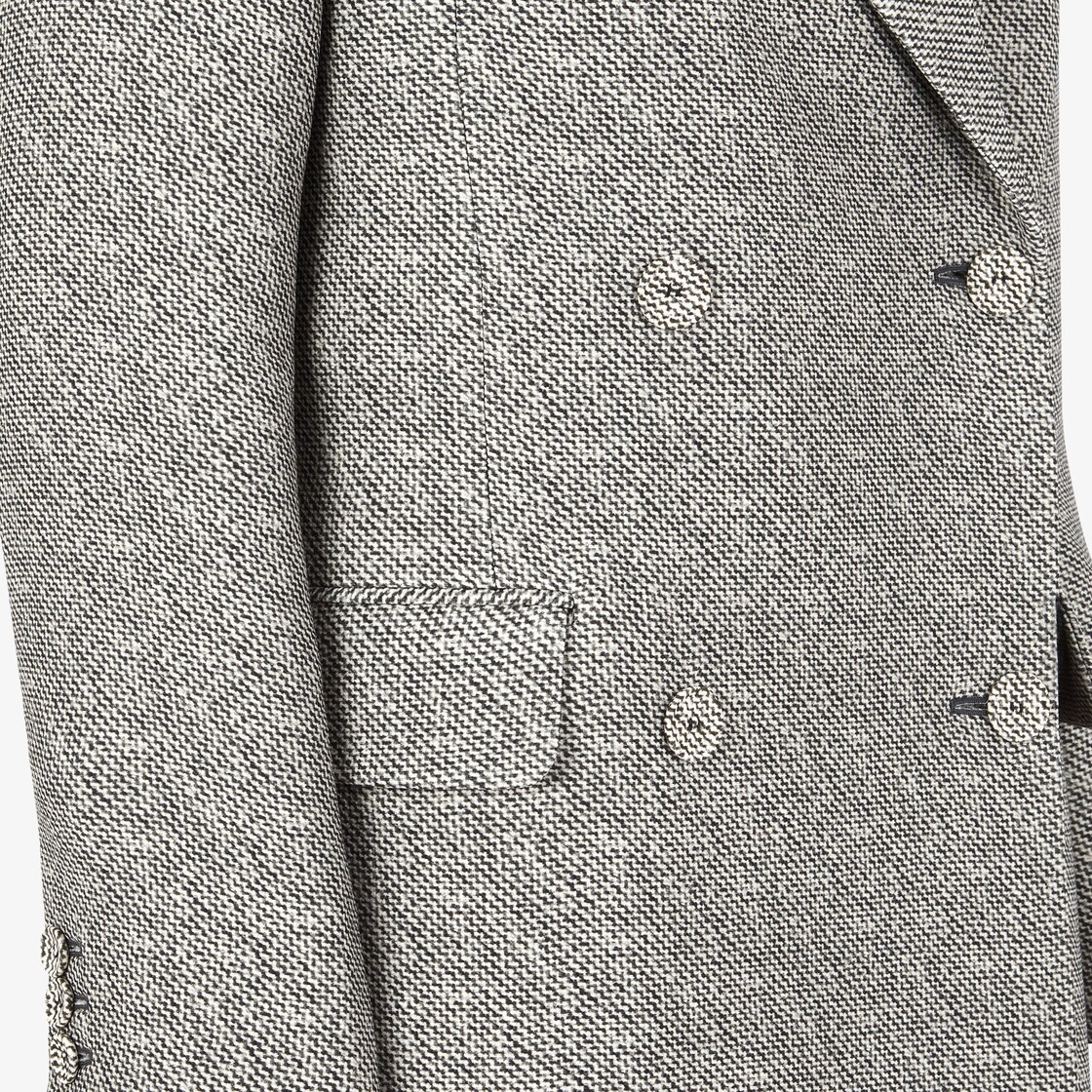 Gray printed wool coat - 3