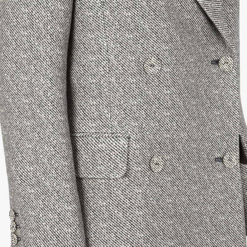 Gray printed wool coat 3