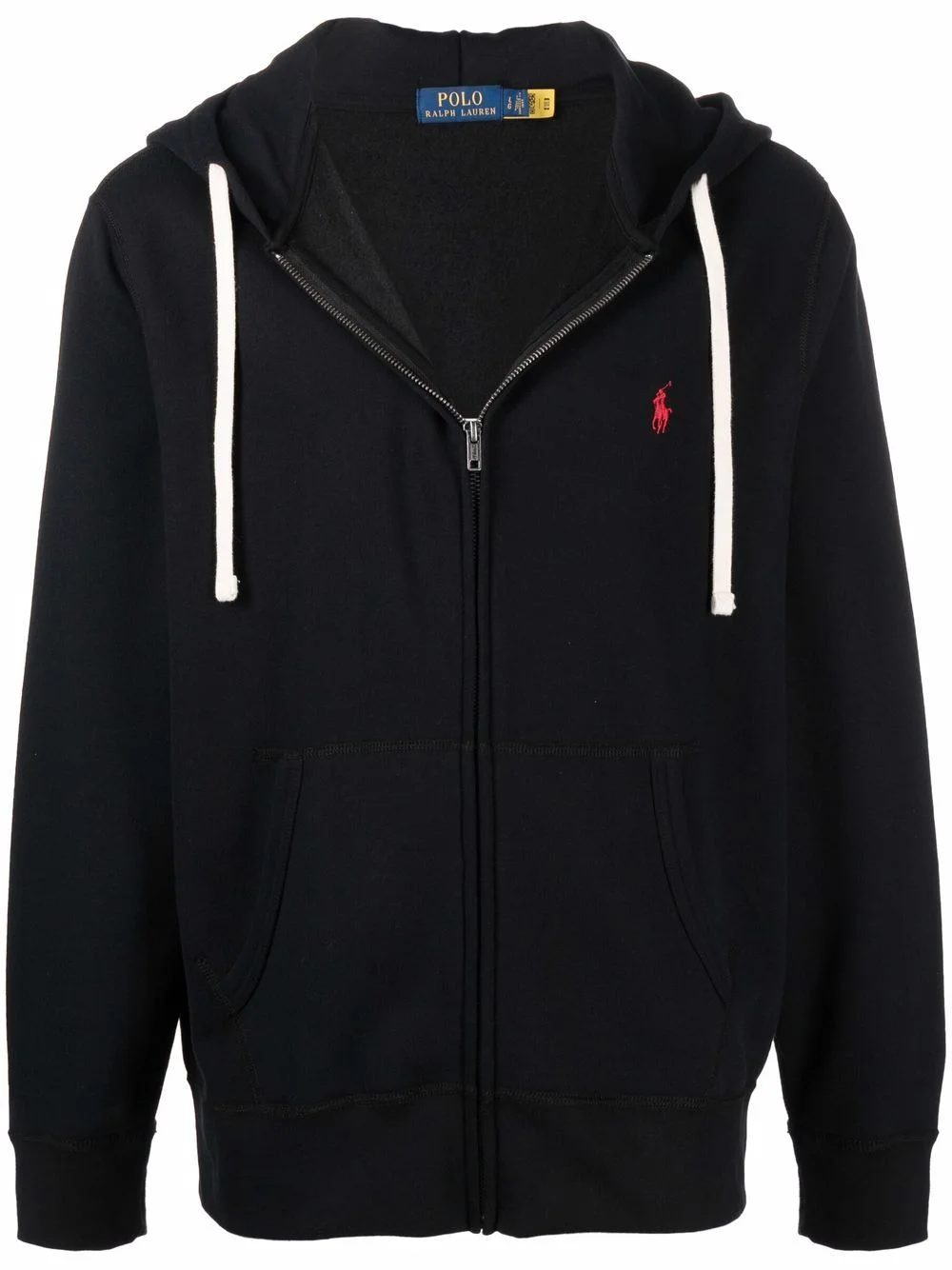 embroidered-logo zip-up hoodie - 1
