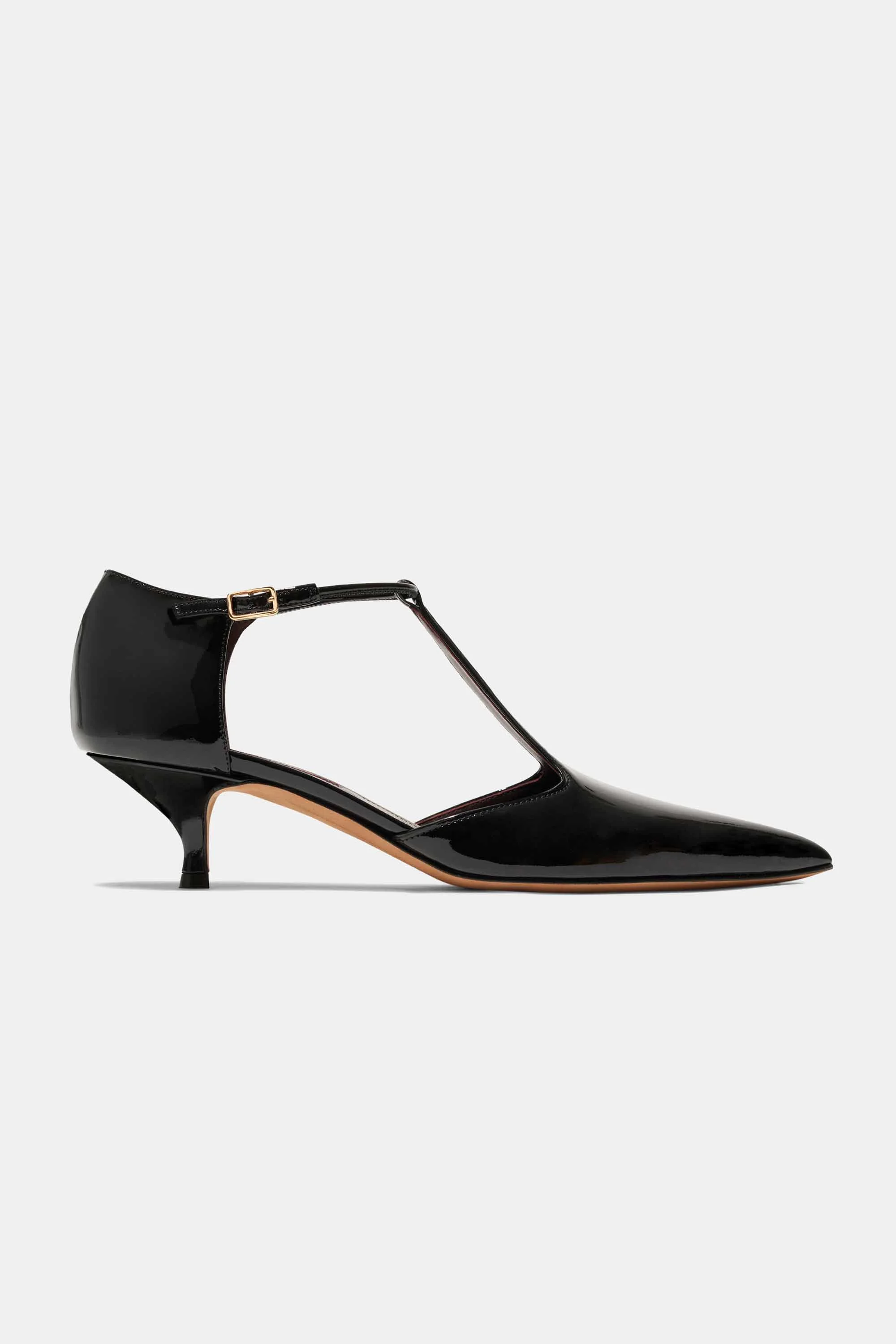LEANDRA IN BLACK PATENT - 1