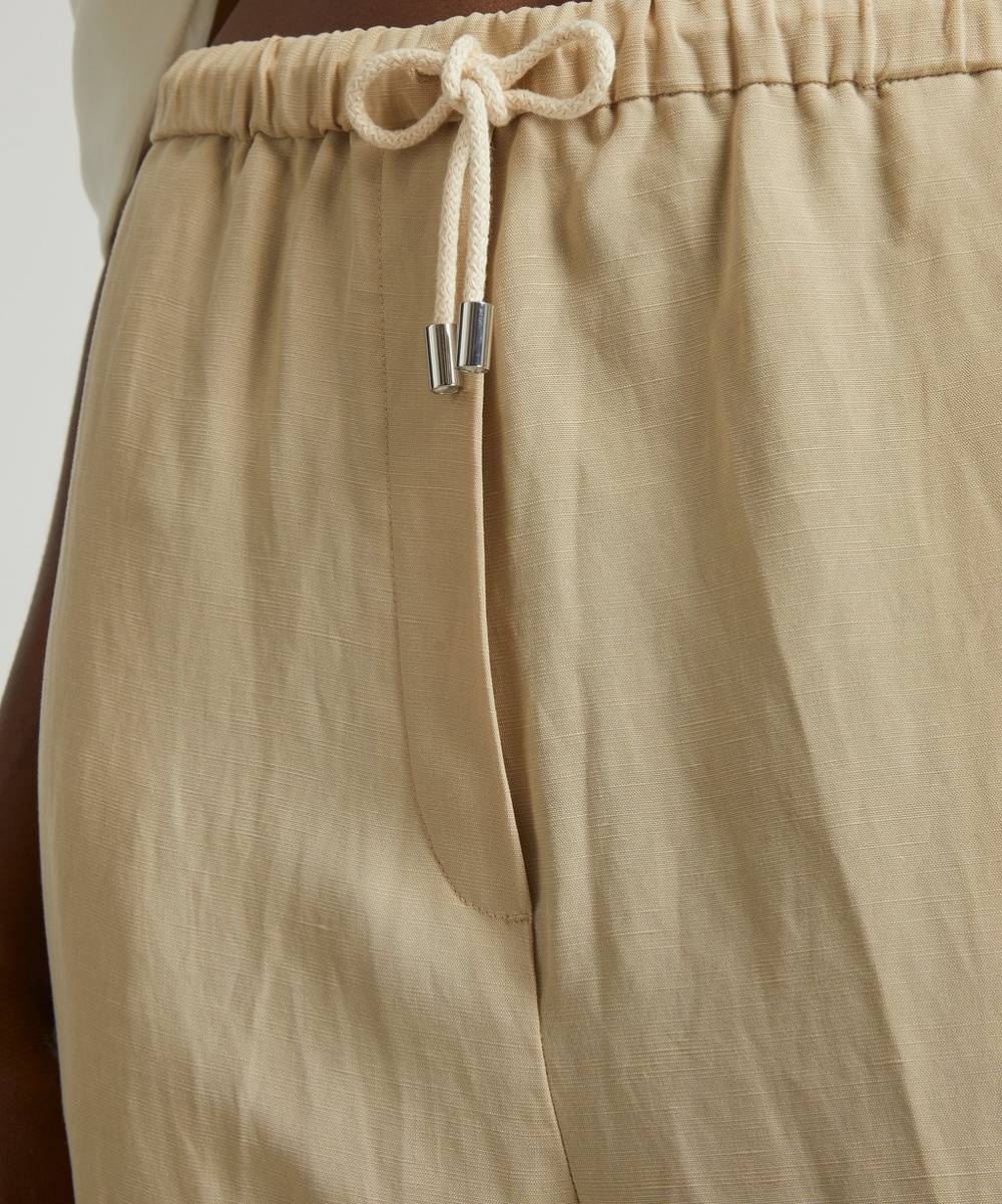 Press-Creased Drawstring Trousers - 5