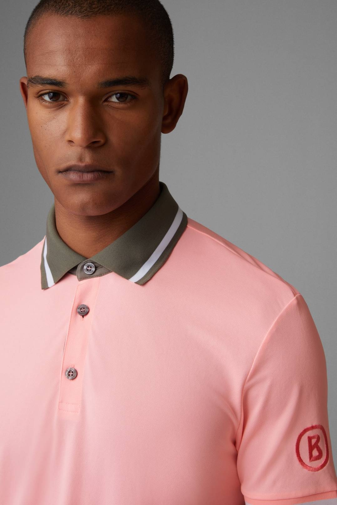 EMILO FUNCTIONAL POLO SHIRT IN CORAL - 4