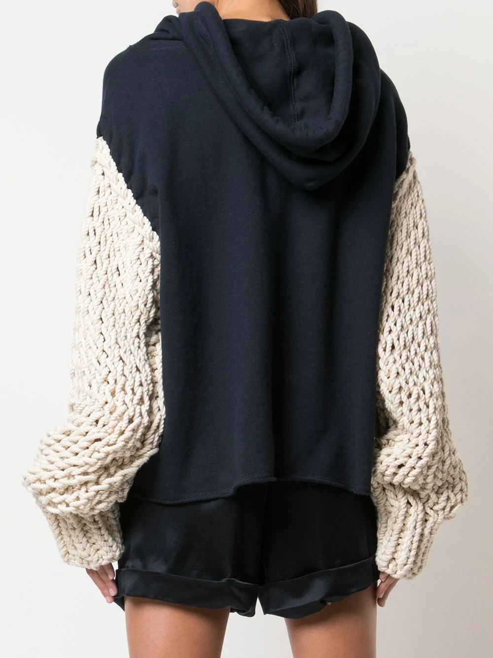 chunky sleeve hoodie - 4