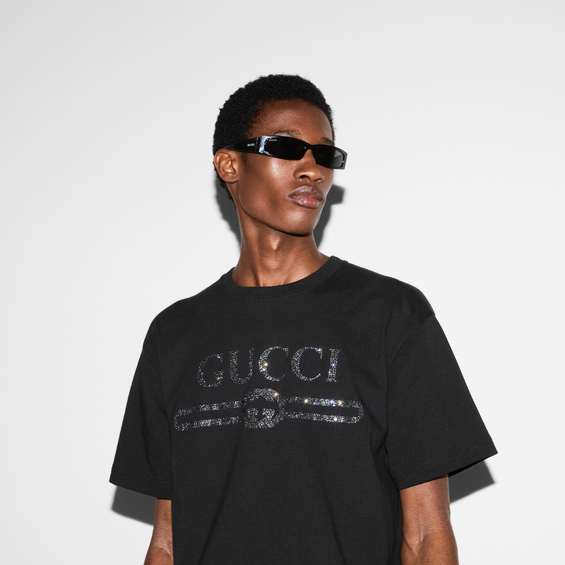 Embroidered cotton jersey T-shirt 5