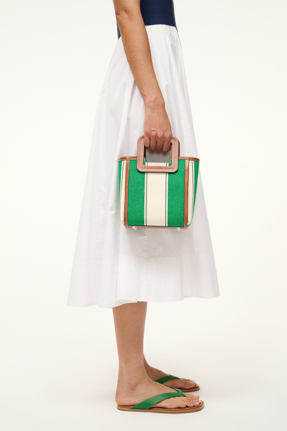 STAUD MINI SHIRLEY BAG BUNGALOW STRIPE - 5
