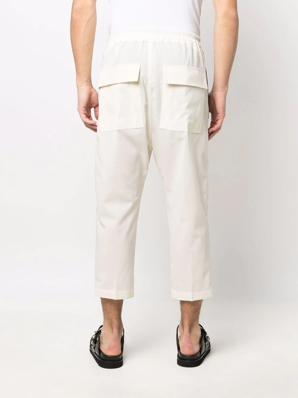 cropped drawstring trousers - 4