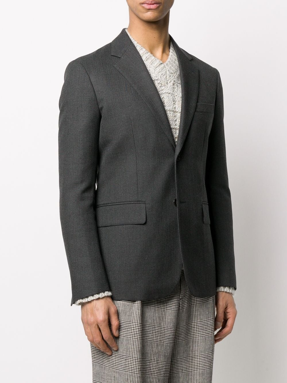 tonal pattern blazer - 3