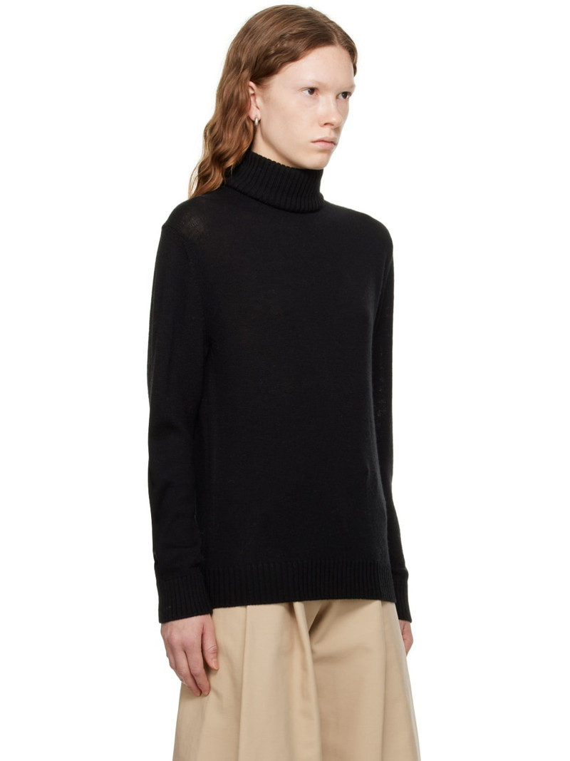 Black Embroidered Turtleneck 2