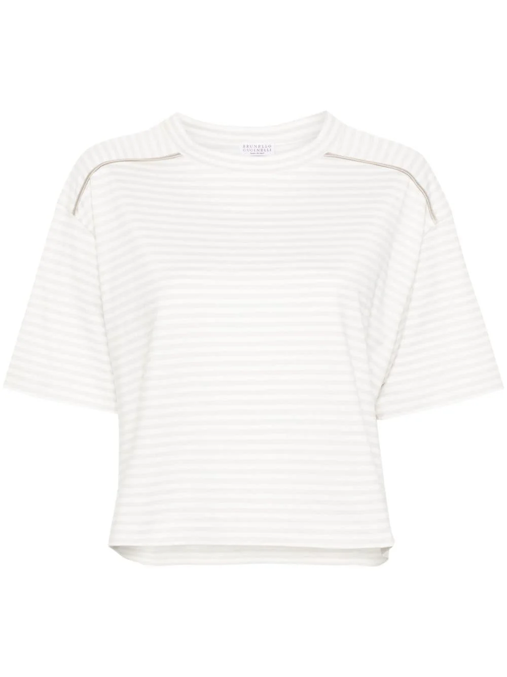 striped cotton T-shirt - 1