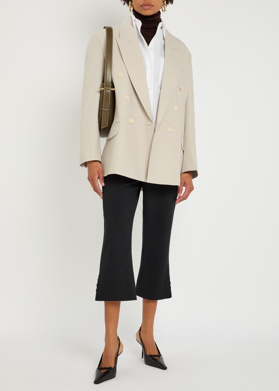 Victoria Beckham Double Breasted Woven Blazer - 4