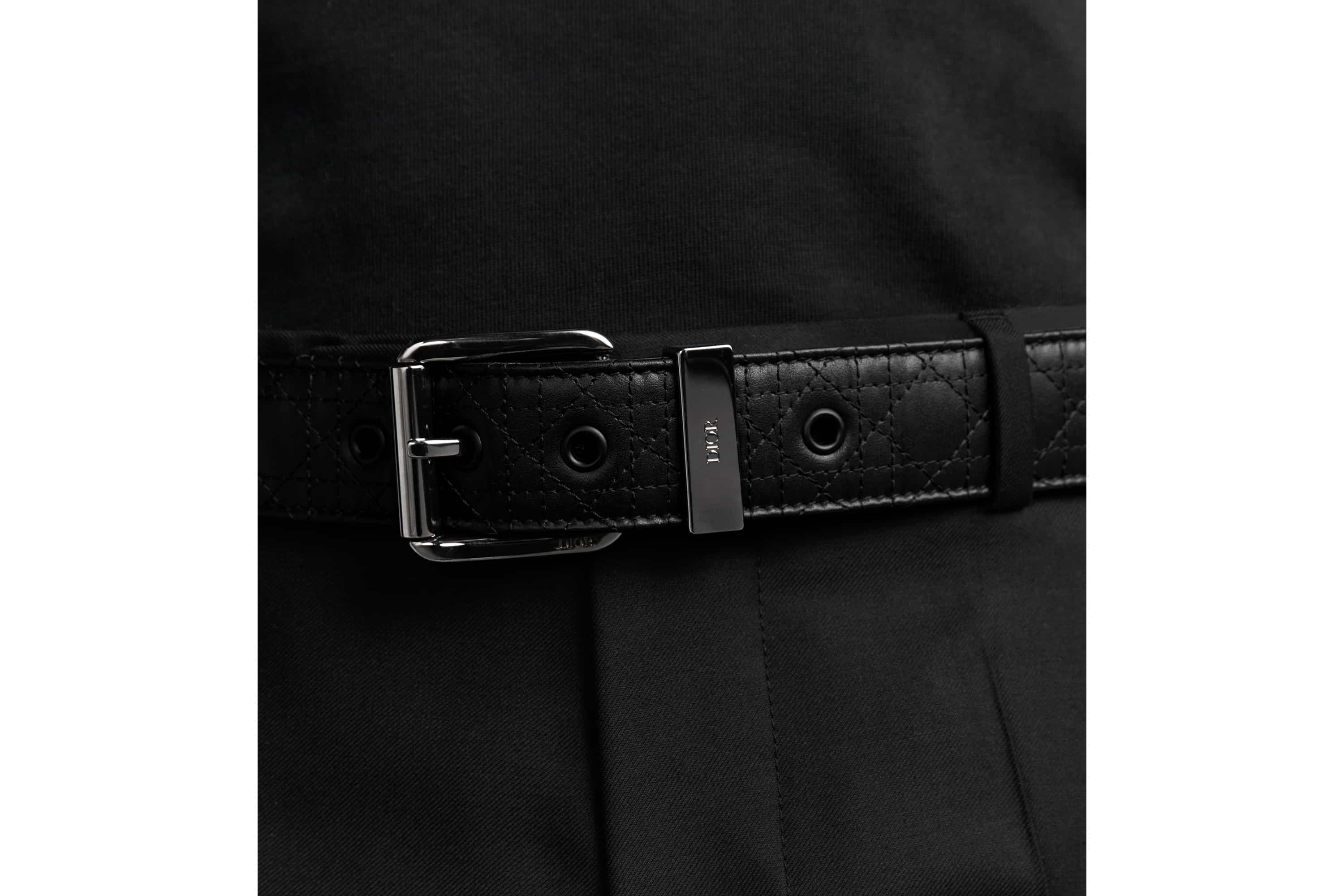 【関税&送料込】Dior Belts Christian Dior Tan Leather Belt Gold Tone Enamel Logo Buckle
